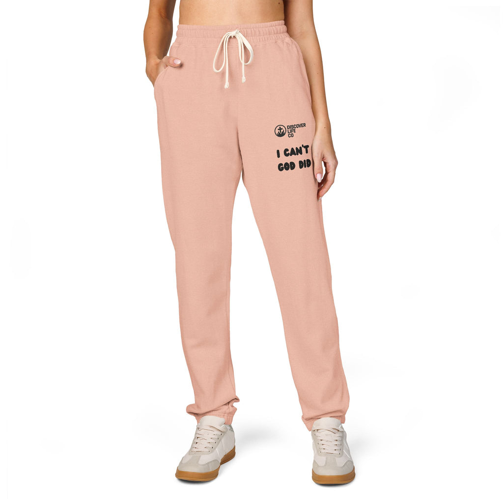 Garment-Dyed Fleece Sweatpants with Funny Design, Cozy Lounge Pants, Perfect Gift for Friends, Casual Winter Wear