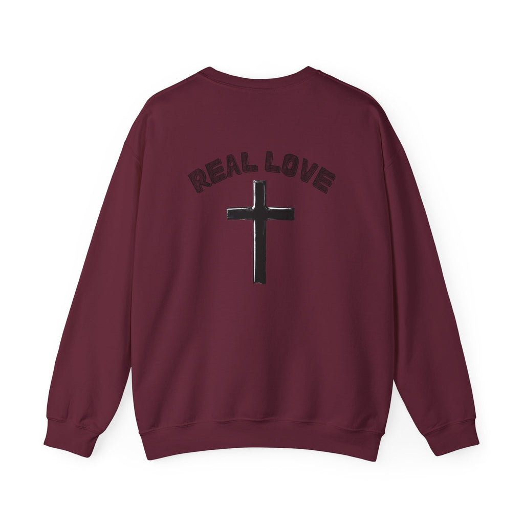 "Real love, cross" Men's Crewneck