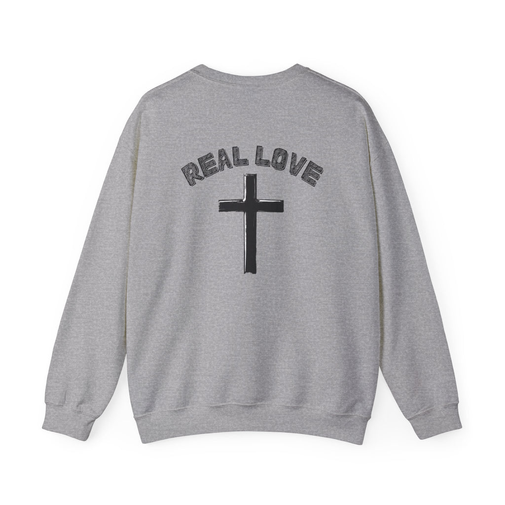 "Real love, cross" Men's Crewneck