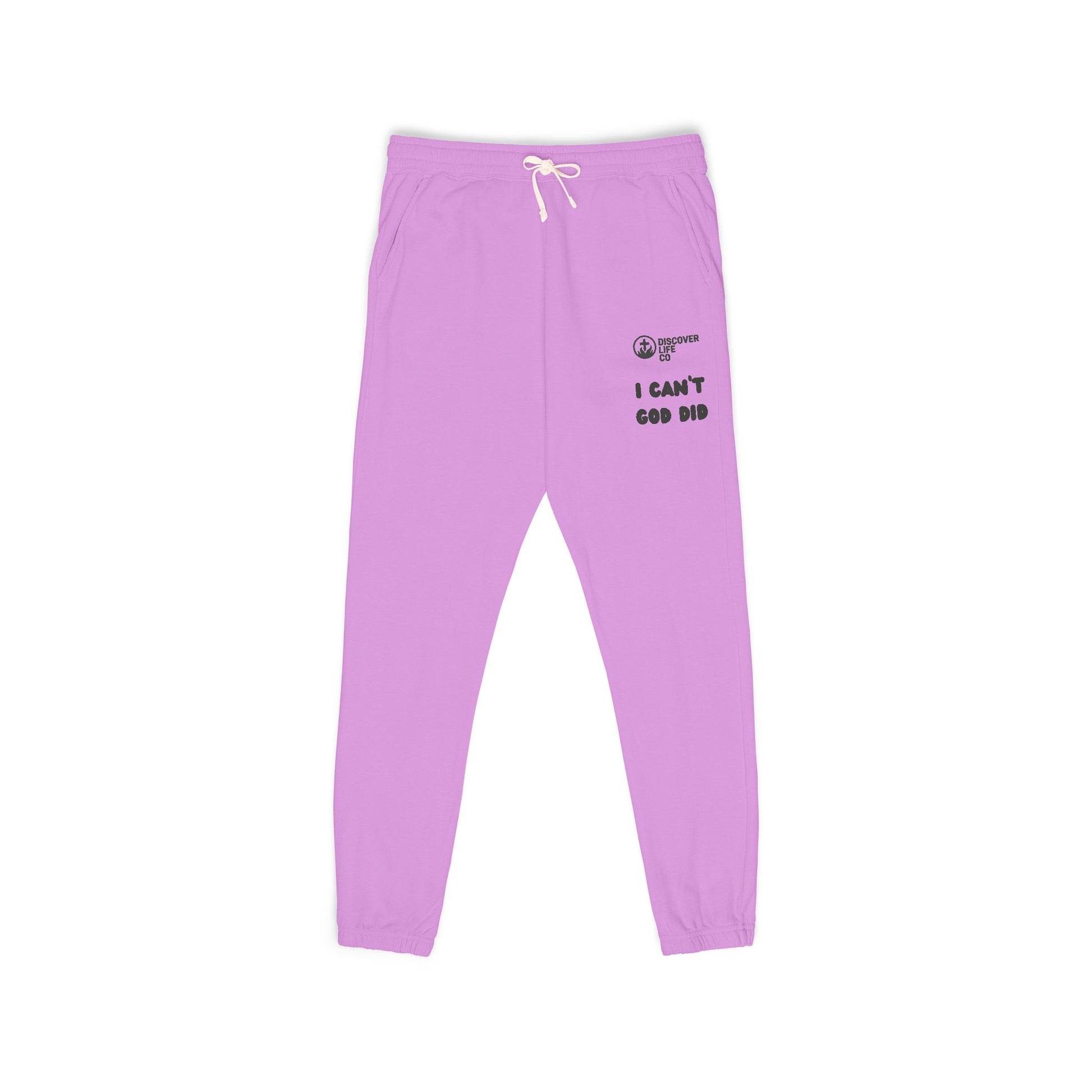 Garment-Dyed Fleece Sweatpants with Funny Design, Cozy Lounge Pants, Perfect Gift for Friends, Casual Winter Wear