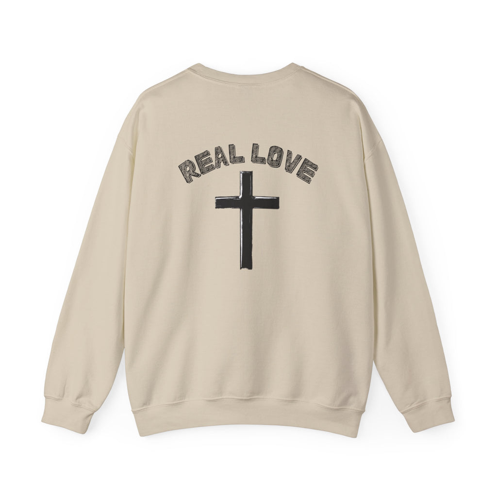 "Real love, cross" Men's Crewneck