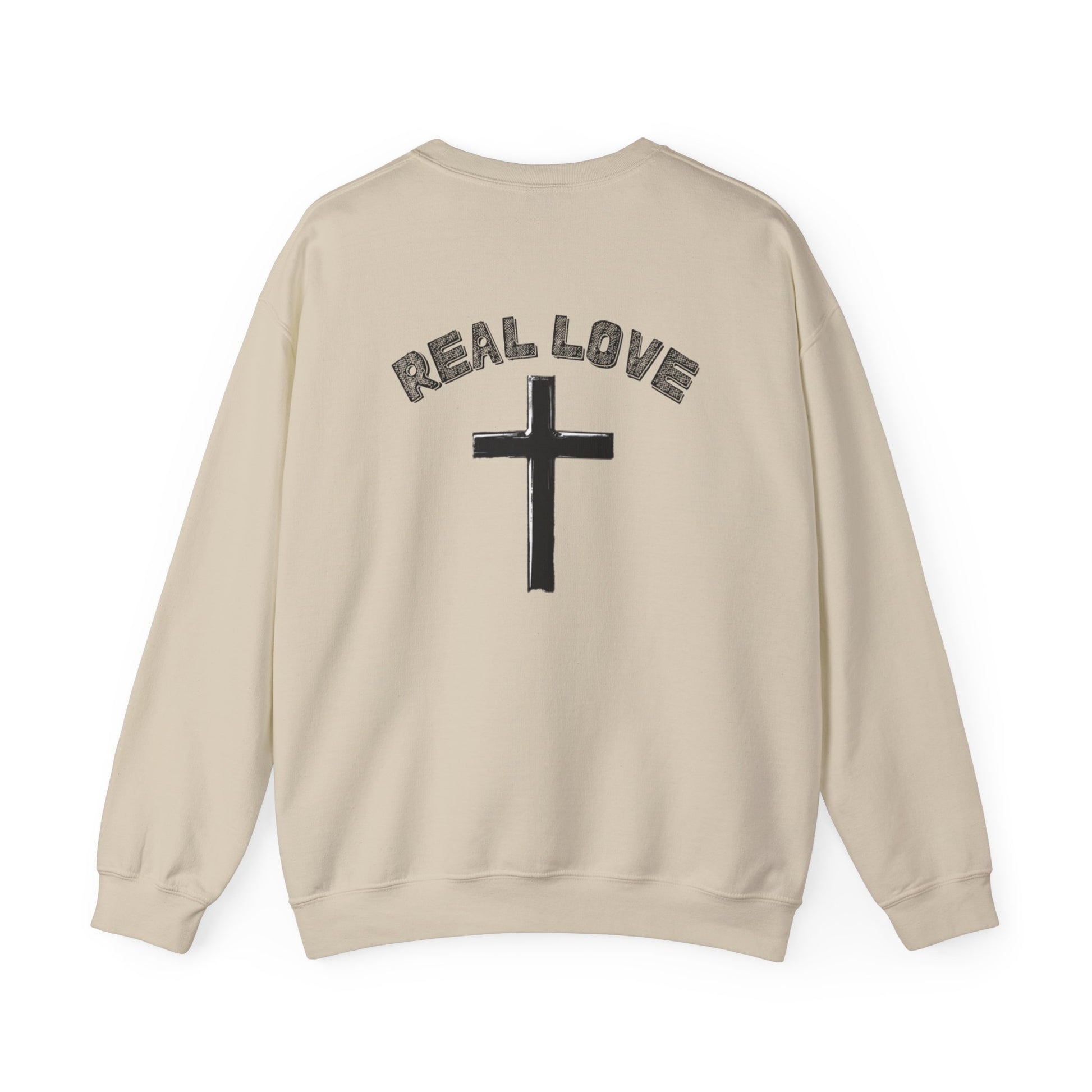 "Real love, cross" Men's Crewneck