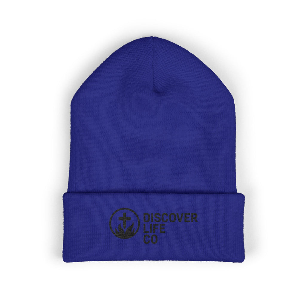 "Discover Life Co"  Embroidered Cuffed Beanie