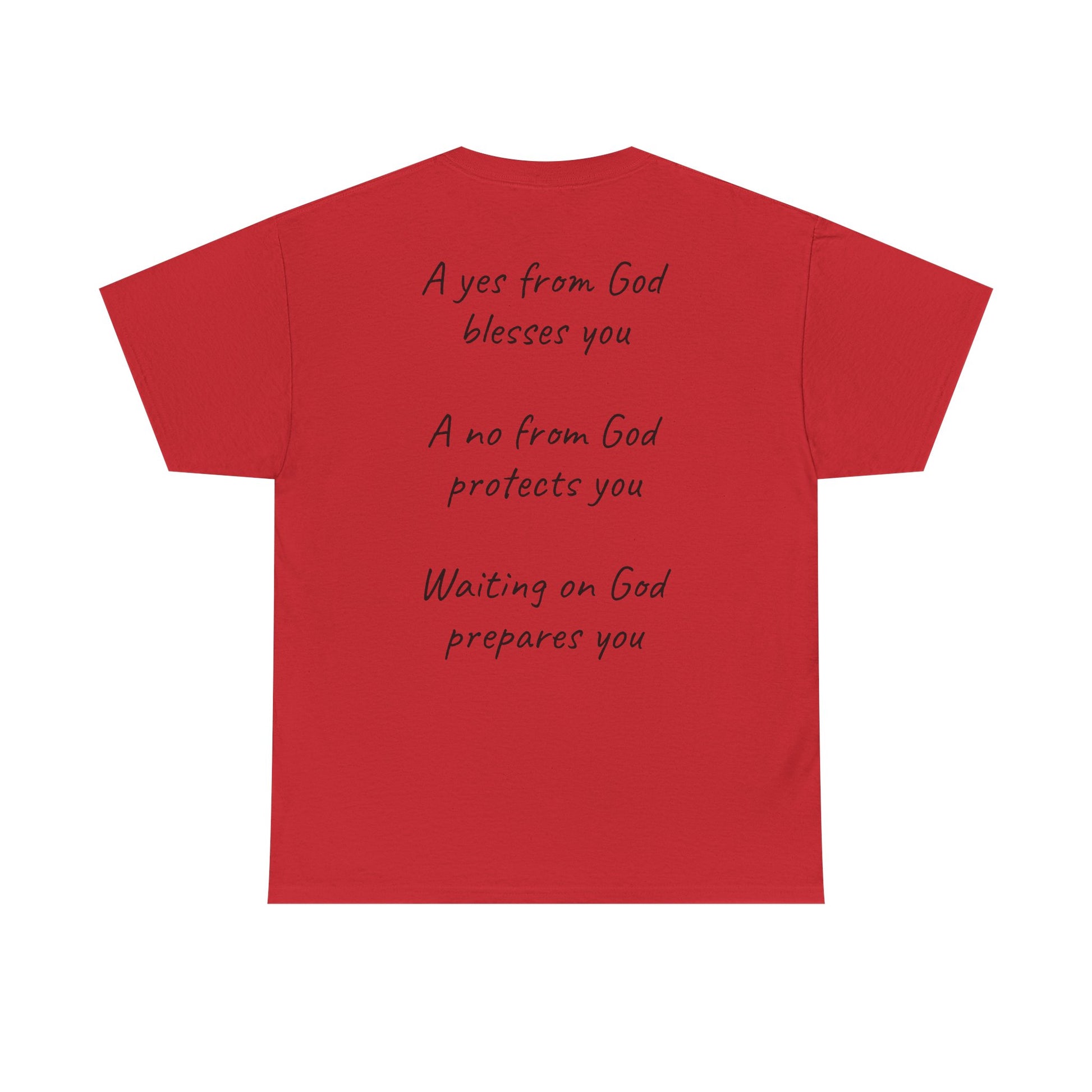 "A yes from God blesses you" Discover Life Unisex Heavy Cotton Tee - Inspirational Christian Shirt, Faith-Based Gift, Everyday Wear, Spiritual Apparel