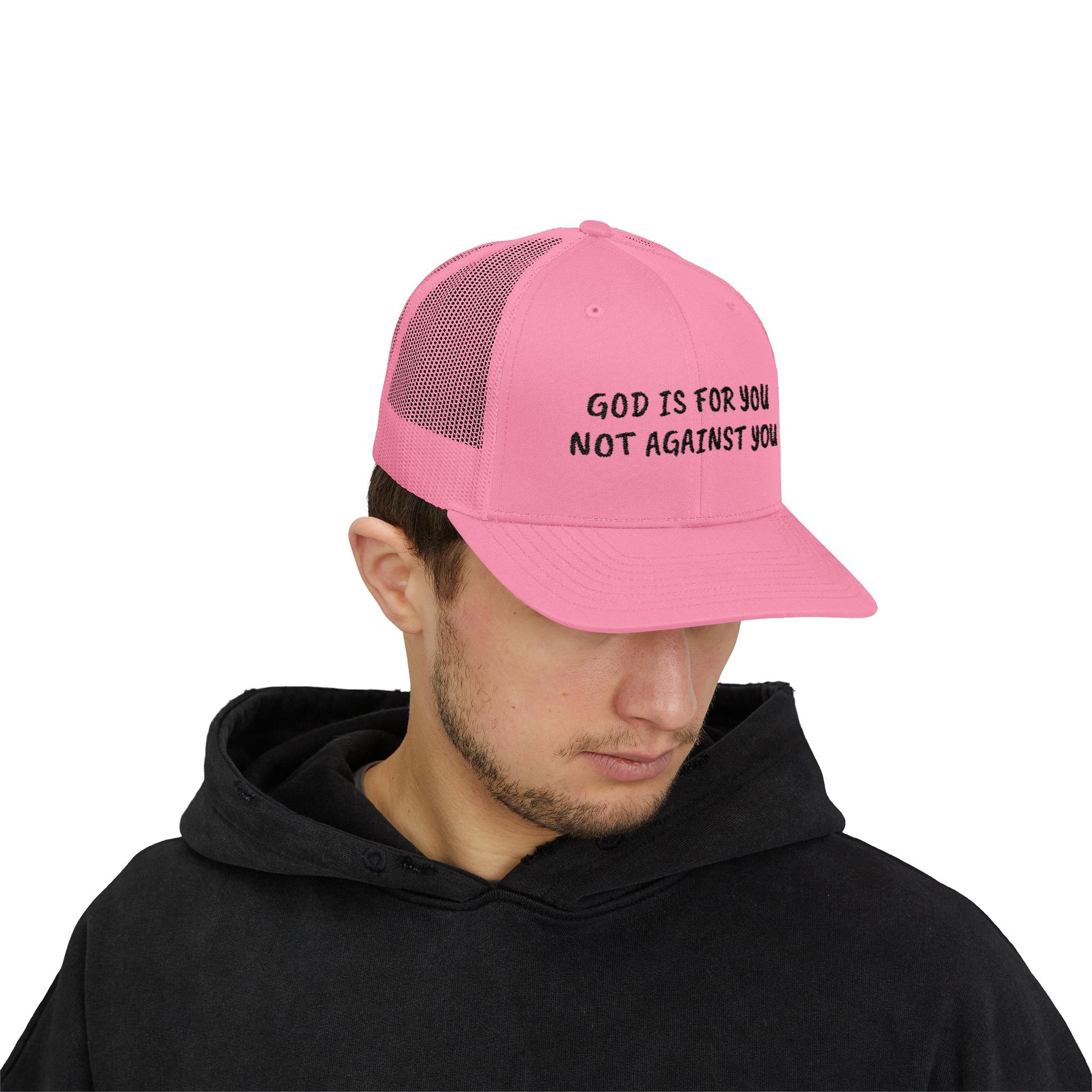 Faith-Inspired Snapback Trucker Cap - God is For You, Christian Hat, Inspirational Headwear, Perfect Gift for Believers, Religious Apparel