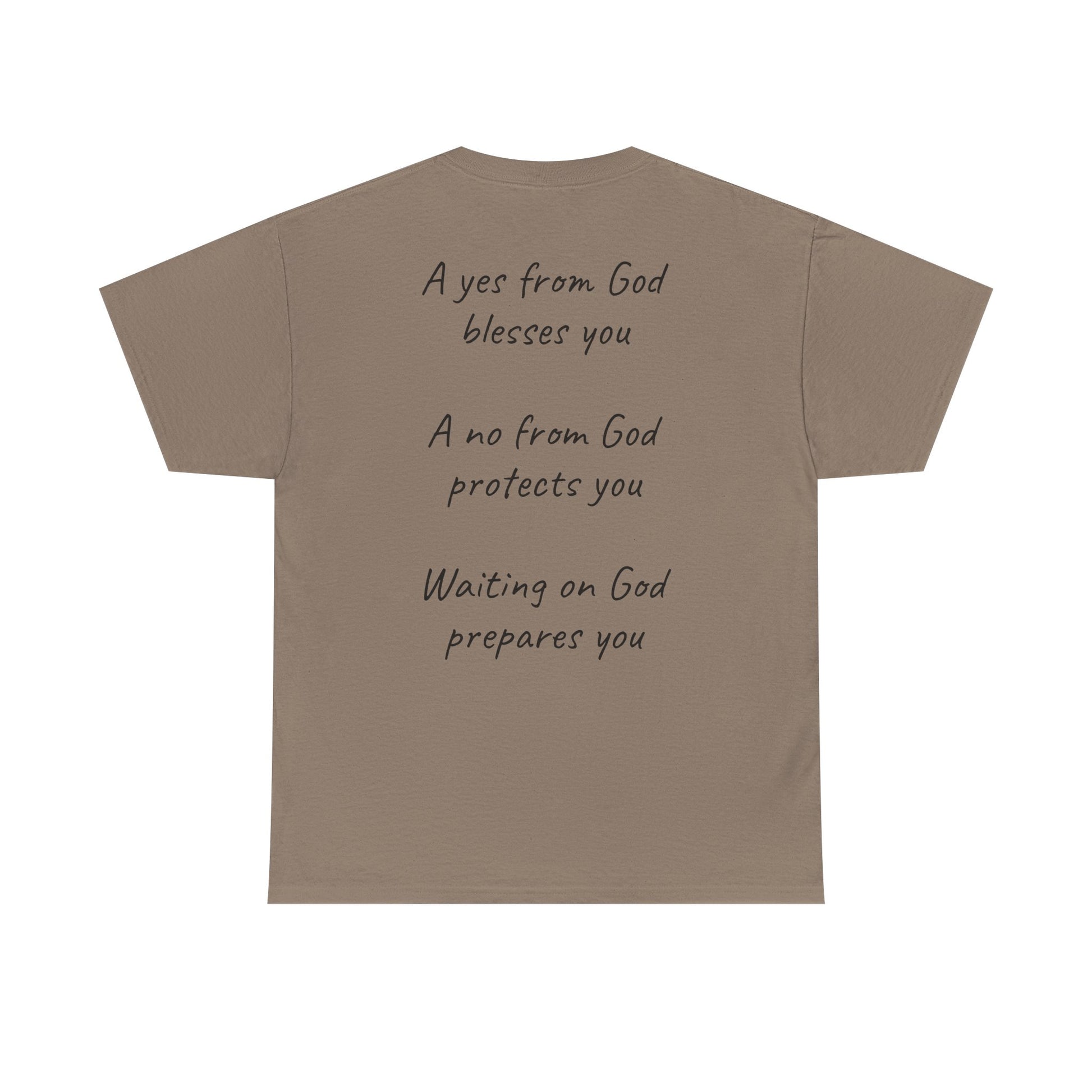 "A yes from God blesses you" Discover Life Unisex Heavy Cotton Tee - Inspirational Christian Shirt, Faith-Based Gift, Everyday Wear, Spiritual Apparel