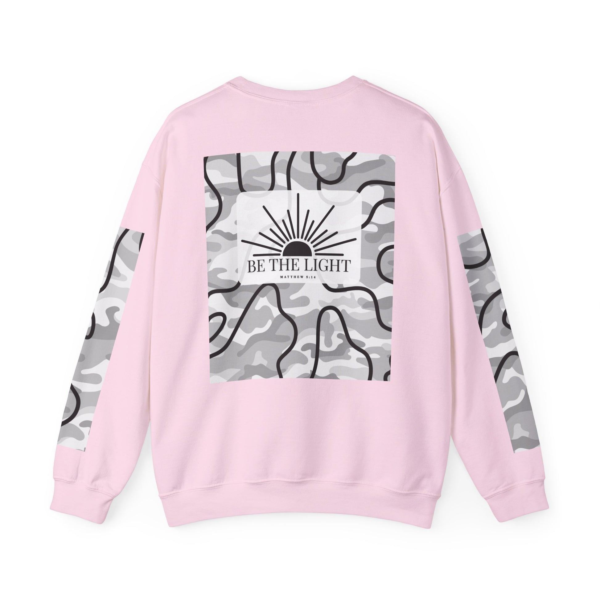 "Be the light" Men's Camo Crewneck