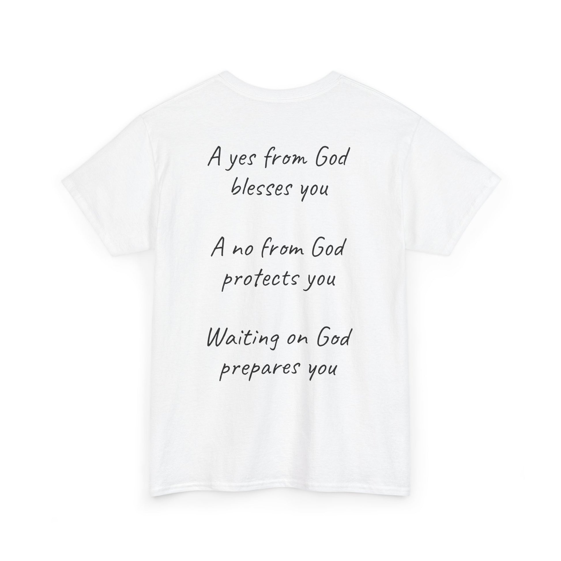 "A yes from God blesses you" Discover Life Unisex Heavy Cotton Tee - Inspirational Christian Shirt, Faith-Based Gift, Everyday Wear, Spiritual Apparel