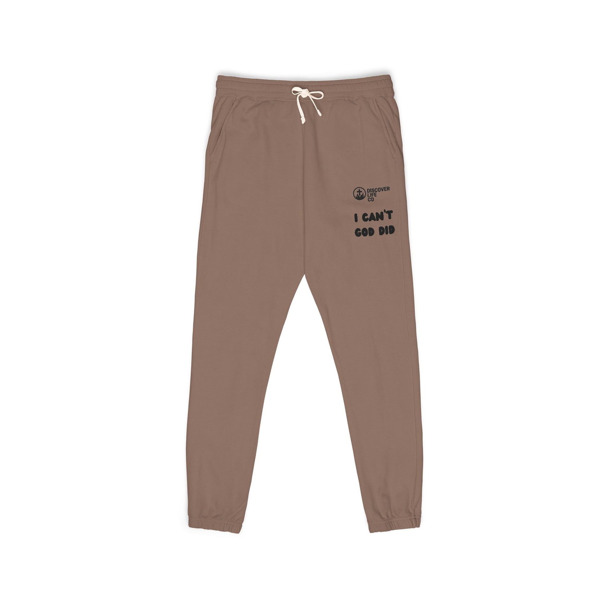 Garment-Dyed Fleece Sweatpants with Funny Design, Cozy Lounge Pants, Perfect Gift for Friends, Casual Winter Wear