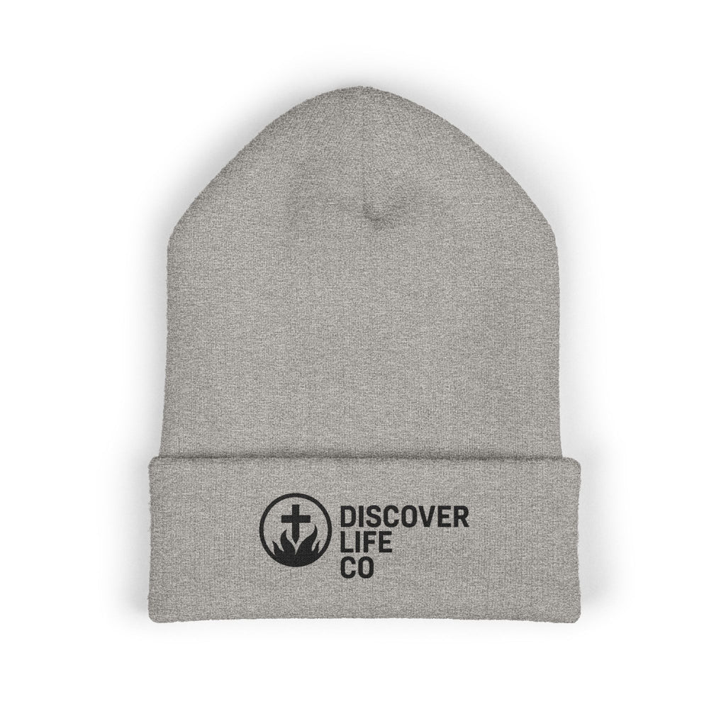 "Discover Life Co"  Embroidered Cuffed Beanie