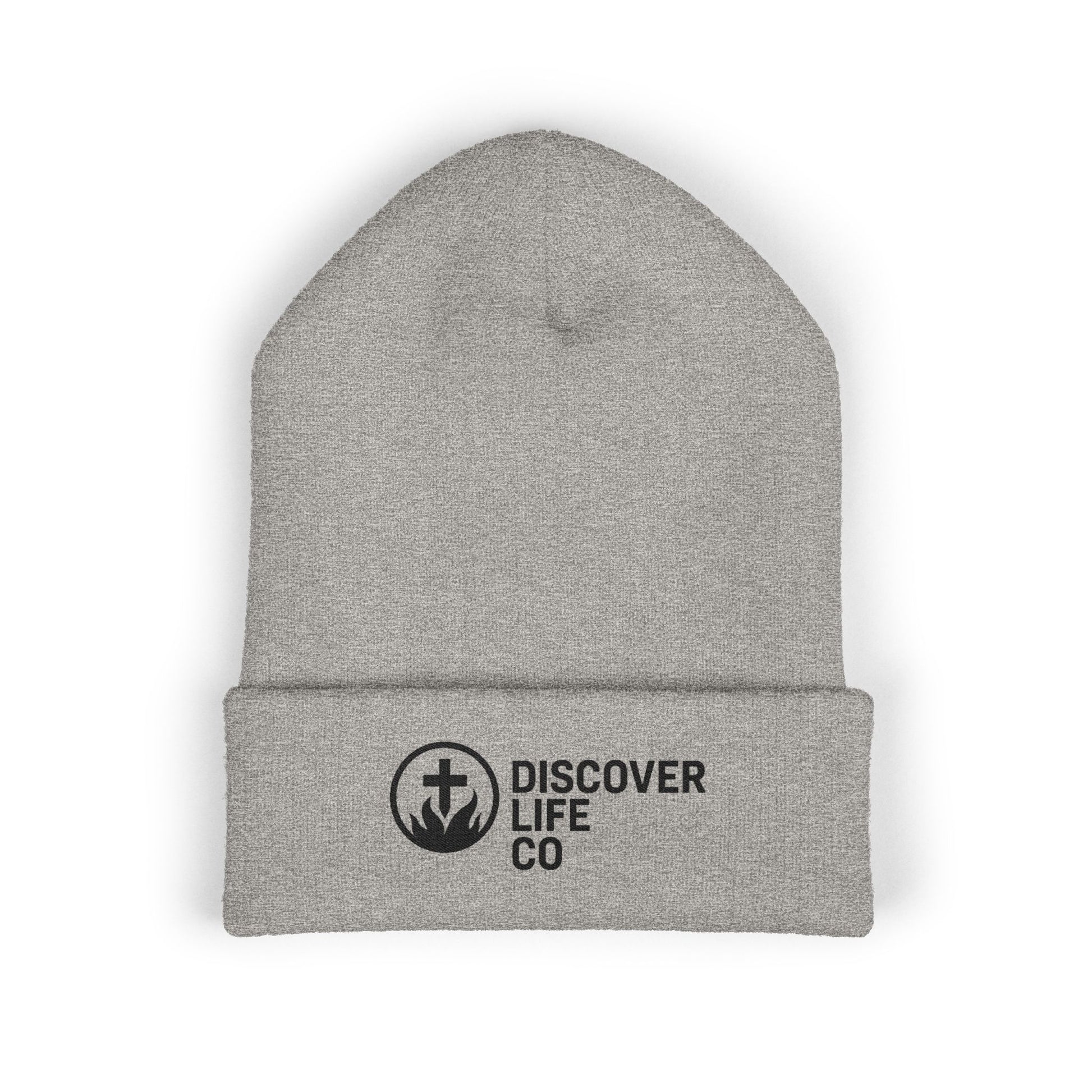 "Discover Life Co"  Embroidered Cuffed Beanie