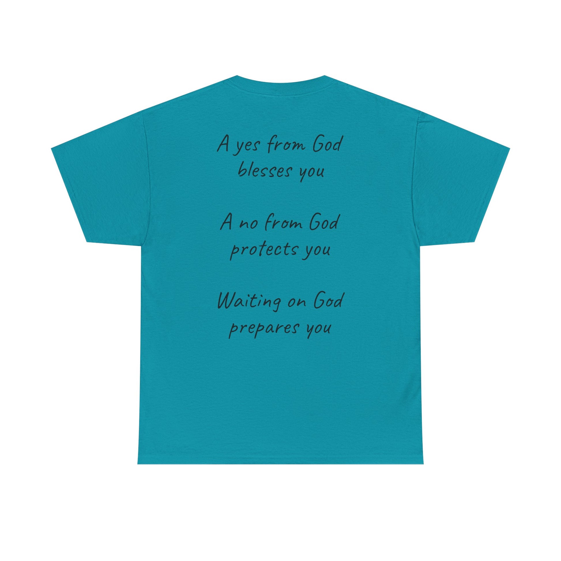 "A yes from God blesses you" Discover Life Unisex Heavy Cotton Tee - Inspirational Christian Shirt, Faith-Based Gift, Everyday Wear, Spiritual Apparel