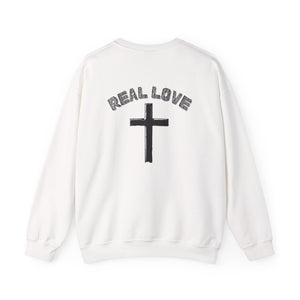 "Real love, cross" Men's Crewneck