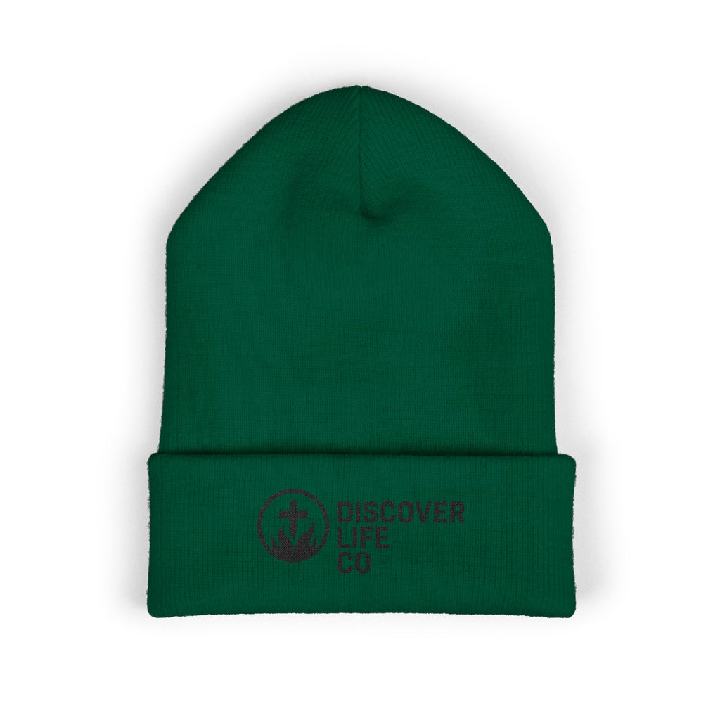 "Discover Life Co"  Embroidered Cuffed Beanie