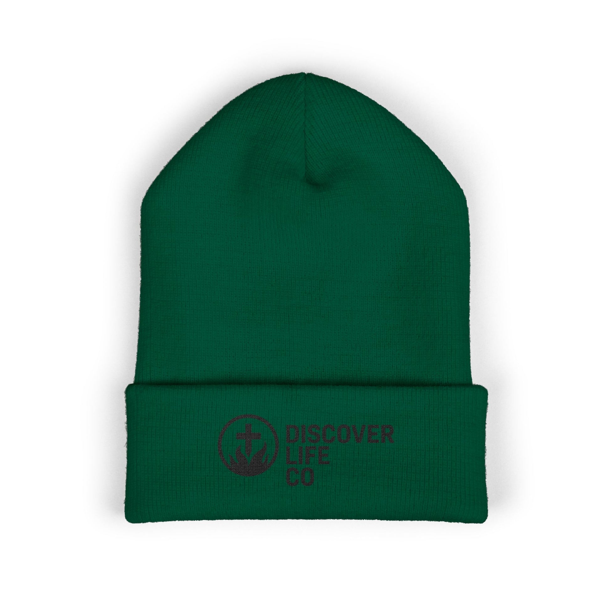 "Discover Life Co"  Embroidered Cuffed Beanie