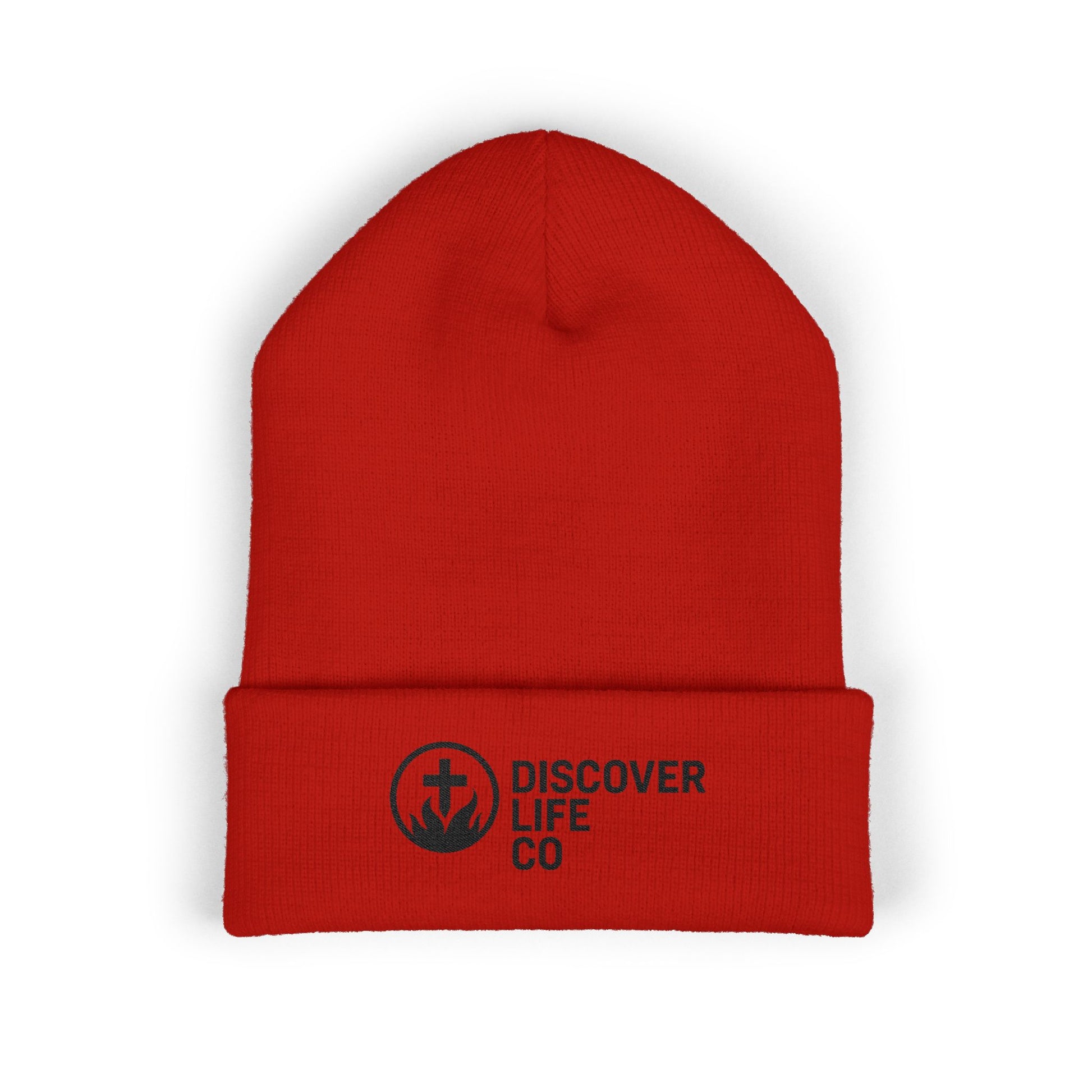 "Discover Life Co"  Embroidered Cuffed Beanie