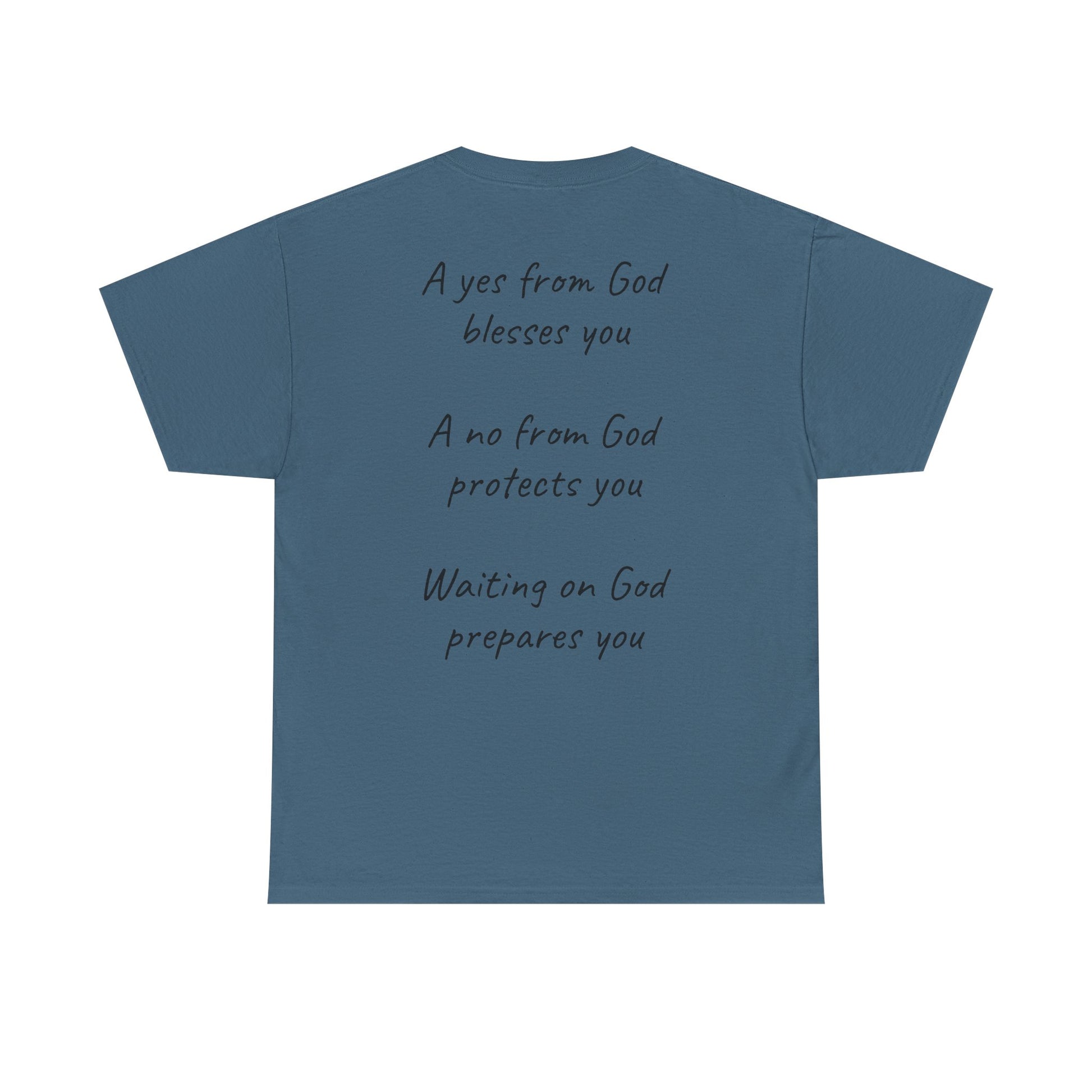 "A yes from God blesses you" Discover Life Unisex Heavy Cotton Tee - Inspirational Christian Shirt, Faith-Based Gift, Everyday Wear, Spiritual Apparel