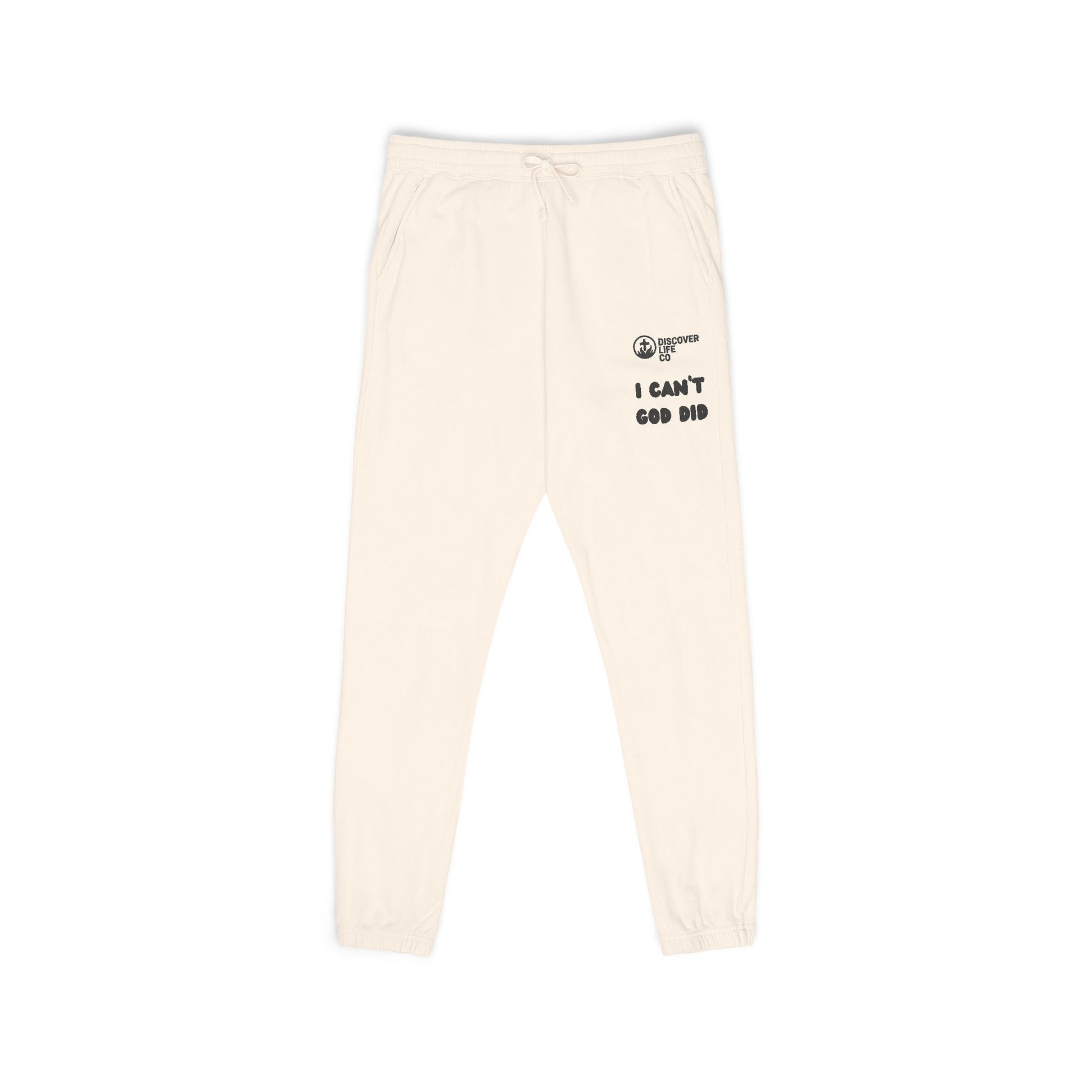 Garment-Dyed Fleece Sweatpants with Funny Design, Cozy Lounge Pants, Perfect Gift for Friends, Casual Winter Wear