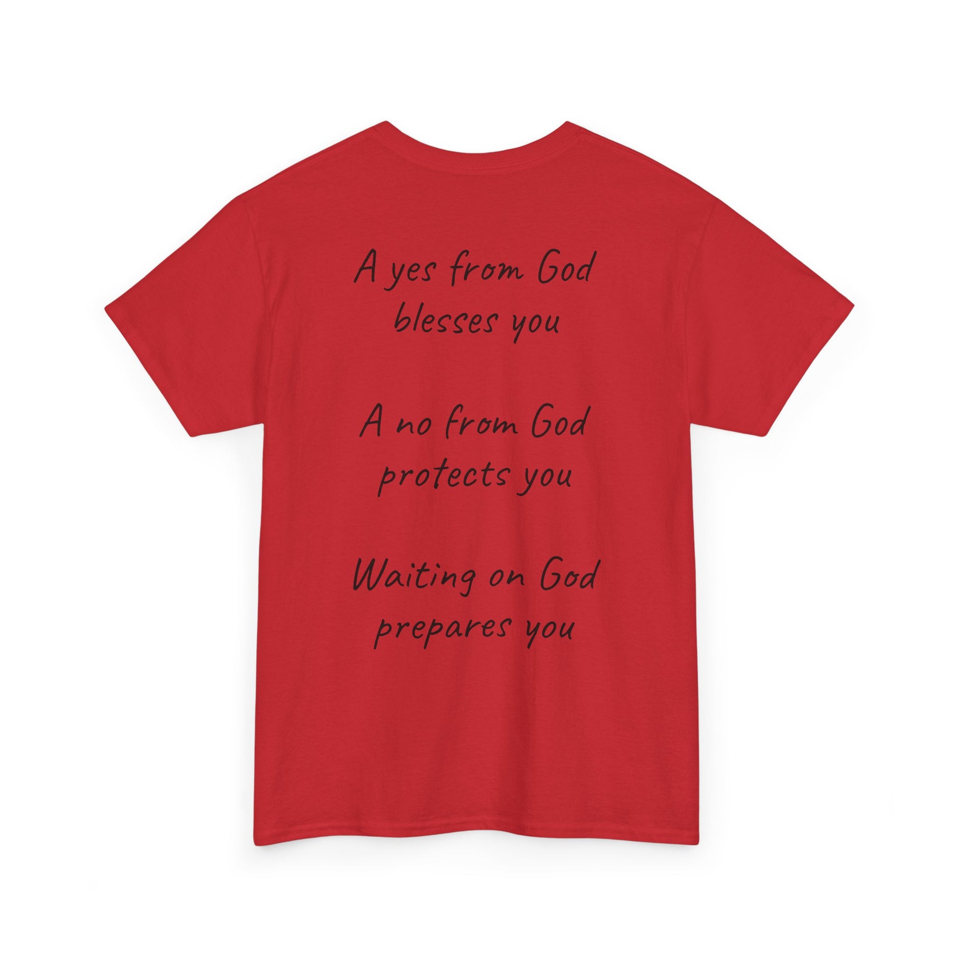 "A yes from God blesses you" Discover Life Unisex Heavy Cotton Tee - Inspirational Christian Shirt, Faith-Based Gift, Everyday Wear, Spiritual Apparel