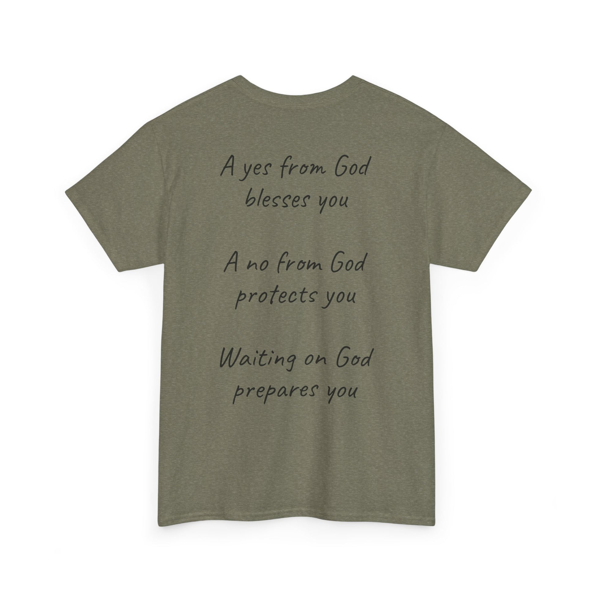 "A yes from God blesses you" Discover Life Unisex Heavy Cotton Tee - Inspirational Christian Shirt, Faith-Based Gift, Everyday Wear, Spiritual Apparel