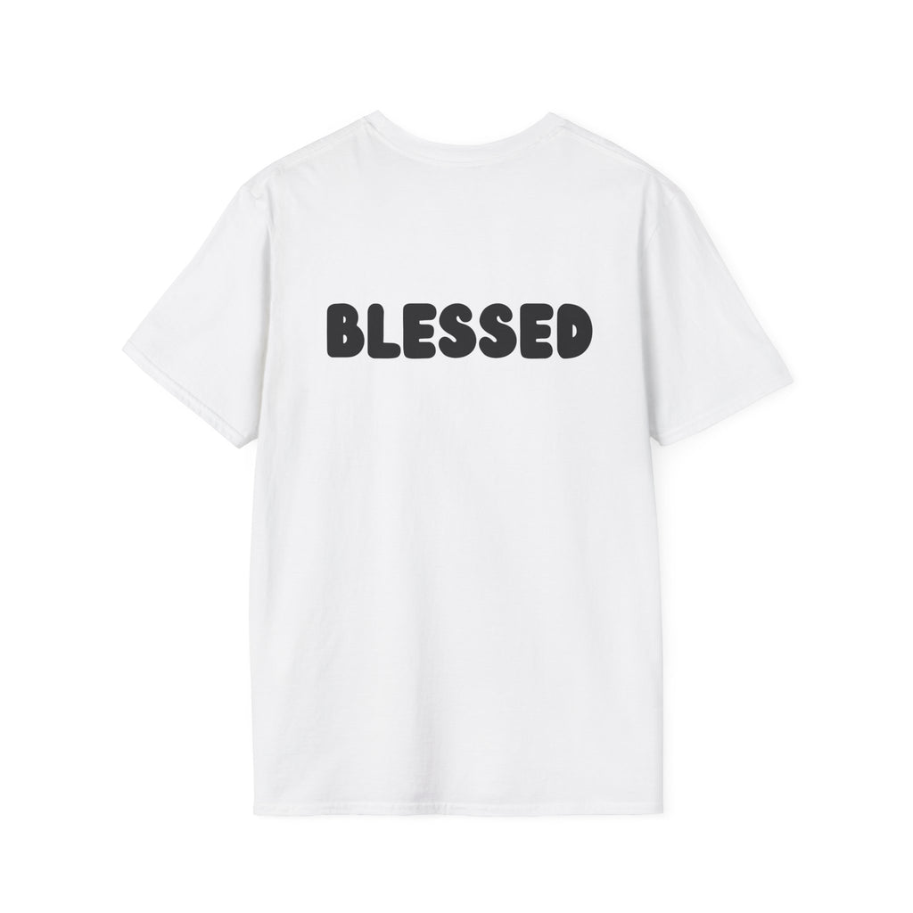Faith-Inspired Unisex Softstyle T-Shirt - Blessed Graphic Tee, Comfortable Casual Wear for Everyday.