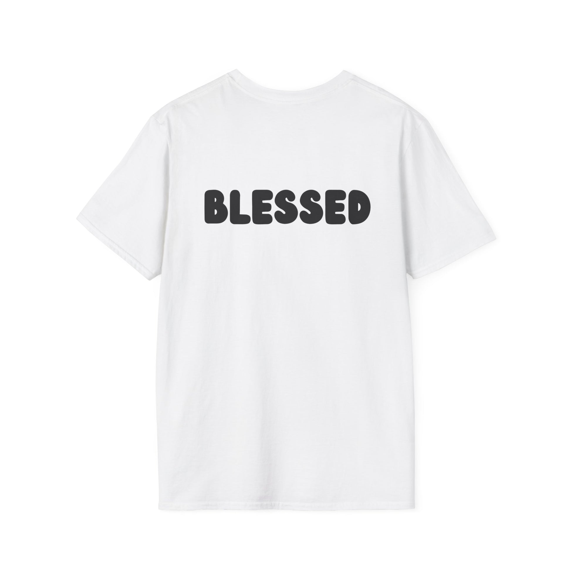 Faith-Inspired Unisex Softstyle T-Shirt - Blessed Graphic Tee, Comfortable Casual Wear for Everyday.