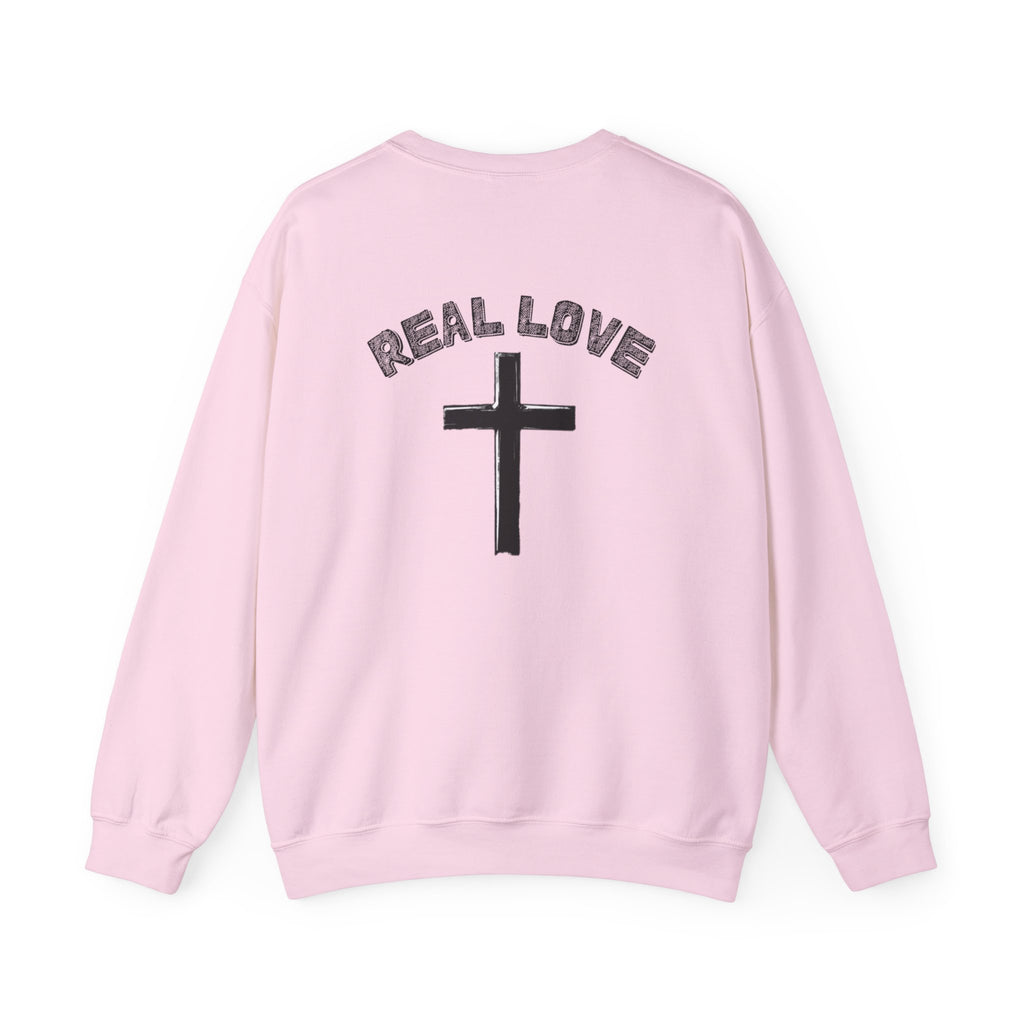 "Real love, cross" Men's Crewneck
