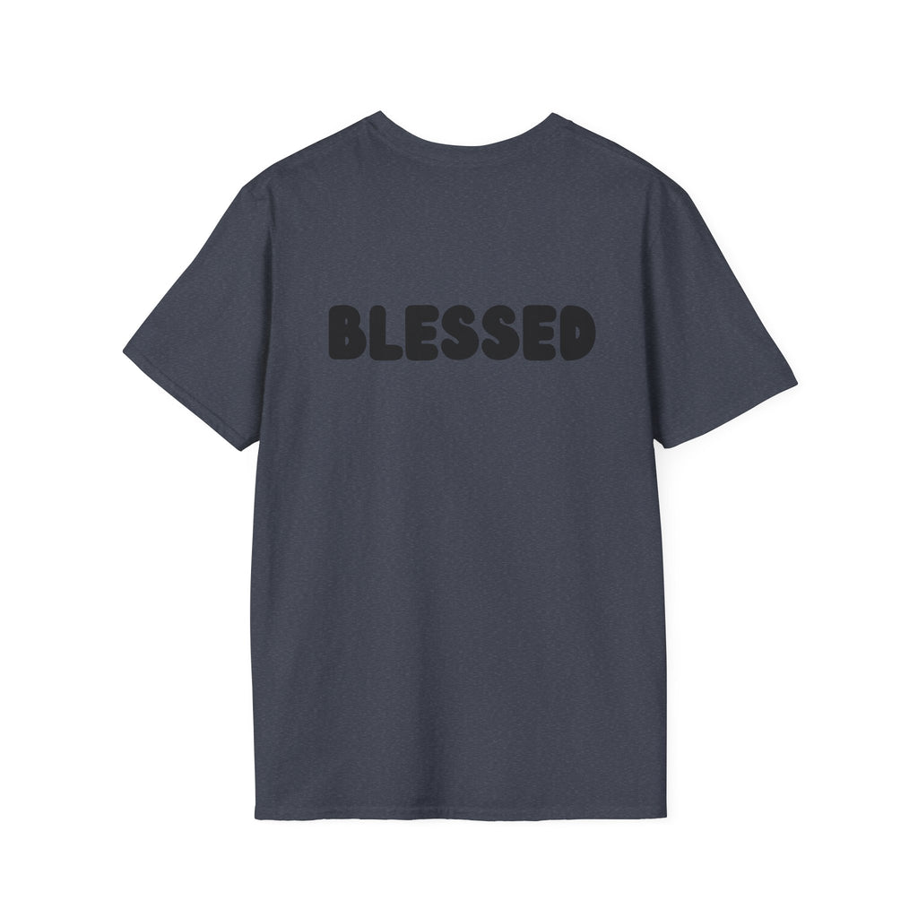 Faith-Inspired Unisex Softstyle T-Shirt - Blessed Graphic Tee, Comfortable Casual Wear for Everyday.