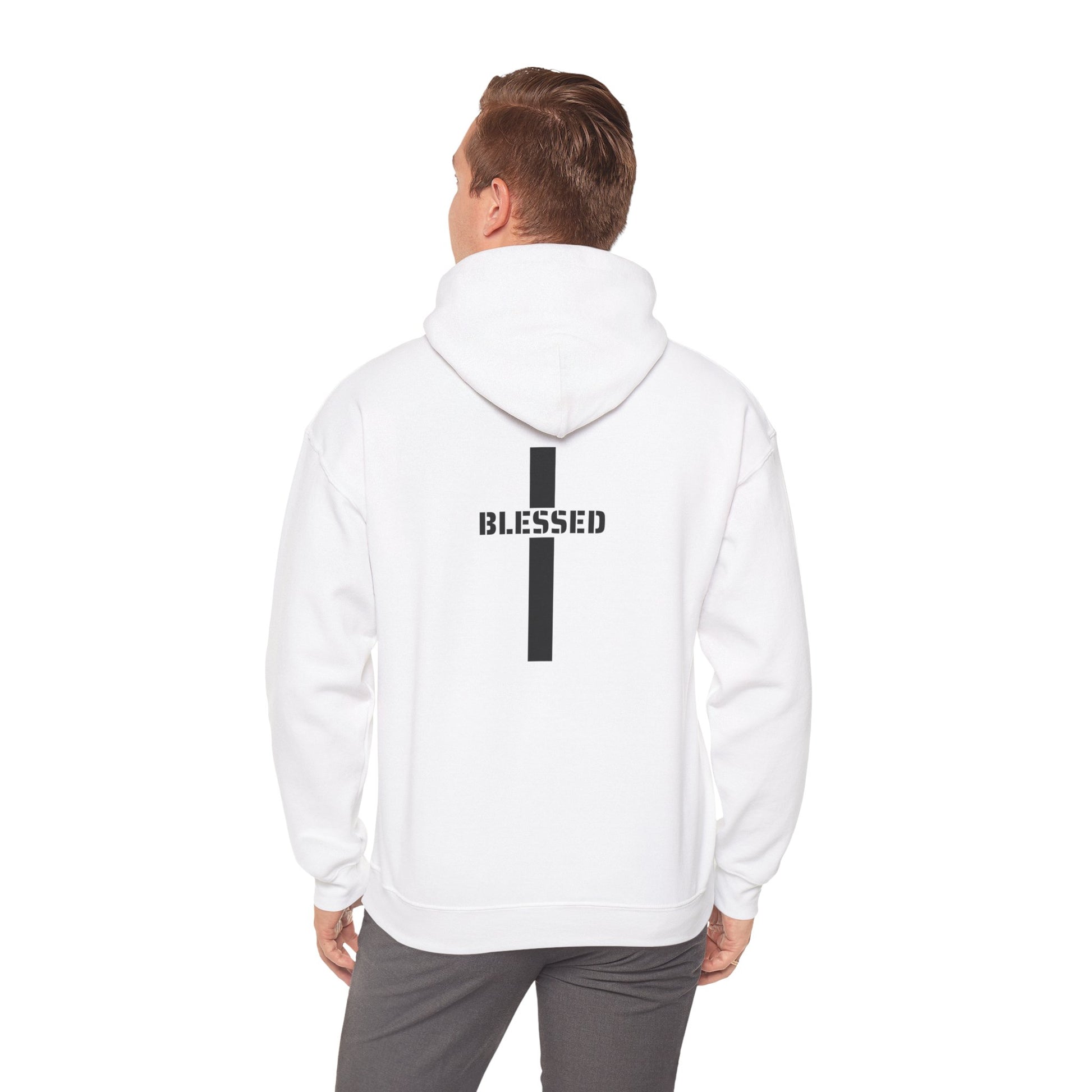 "Blessed cross" Faith-Inspired Unisex Heavy Blend™ Hooded Sweatshirt, Christian Hoodie, Blessed Apparel, Spiritual Gift, Cozy Sweatshirt