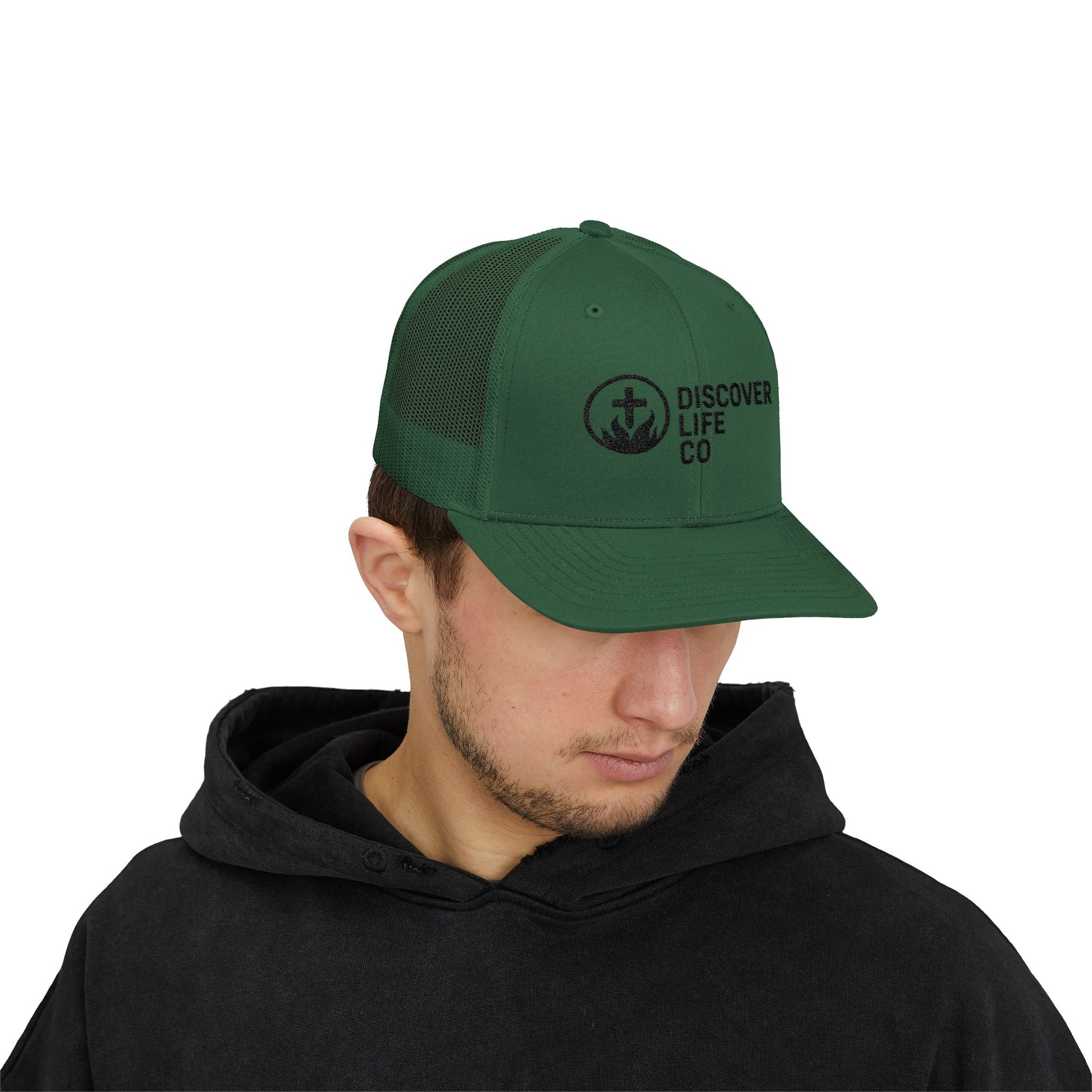 Discover Life Co Snapback Trucker Cap | Stylish Sun Hat for Outdoor Adventures, Casual Wear, Gift for Nature Lovers, Unisex Cap