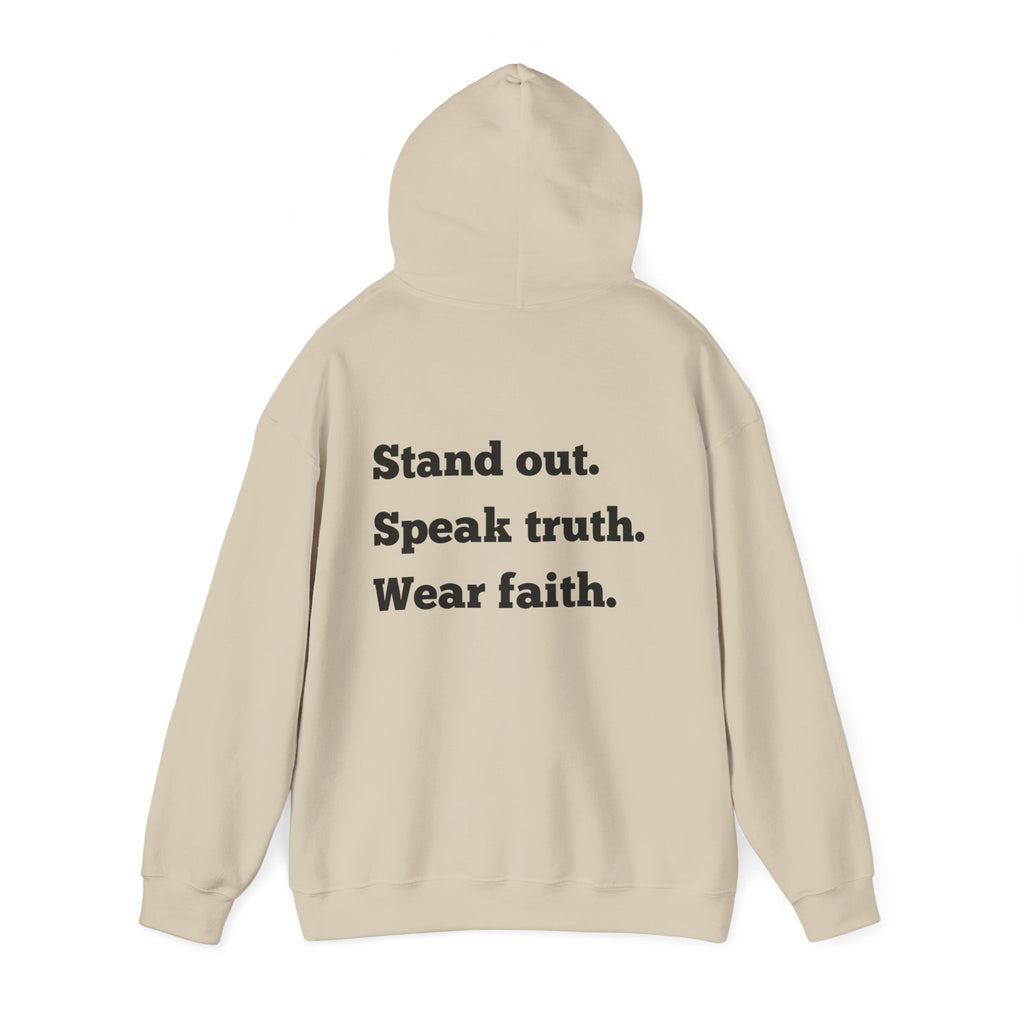 "Stand out" Faith-Inspired Hoodie: Stand Out, Speak Truth, Wear Faith | Unisex Sweatshirt for Inspirational Living, Gifts, Comfortable Style, [...]