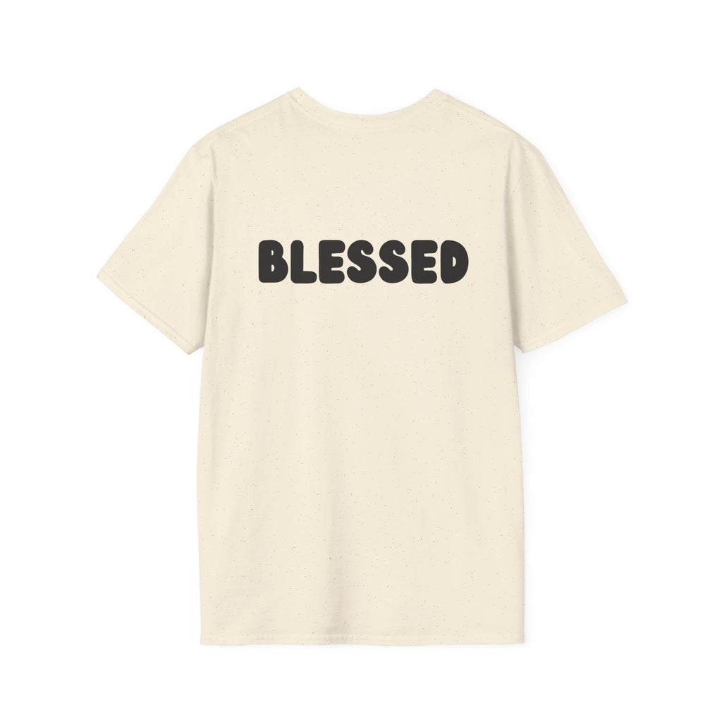 Faith-Inspired Unisex Softstyle T-Shirt - Blessed Graphic Tee, Comfortable Casual Wear for Everyday.