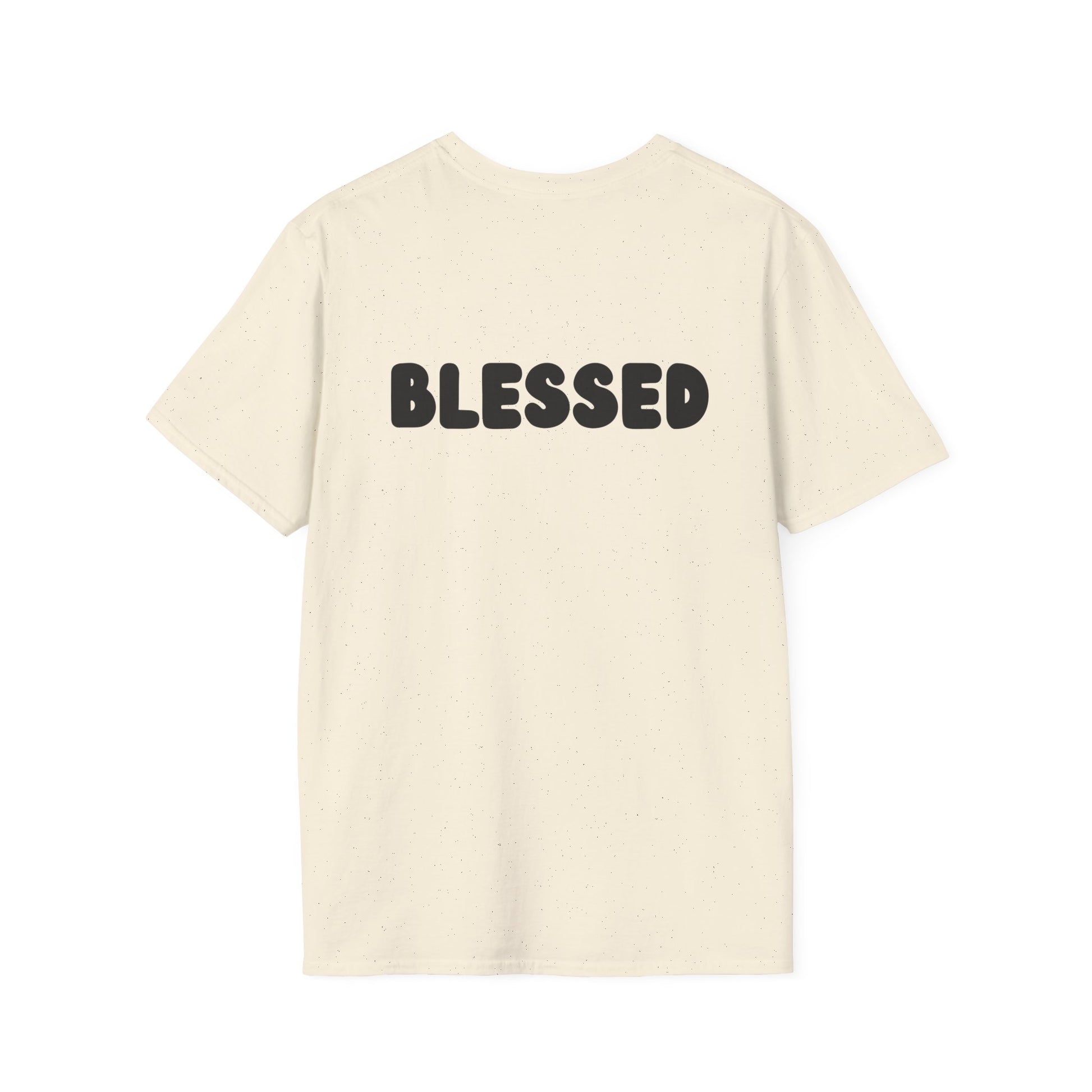 Faith-Inspired Unisex Softstyle T-Shirt - Blessed Graphic Tee, Comfortable Casual Wear for Everyday.