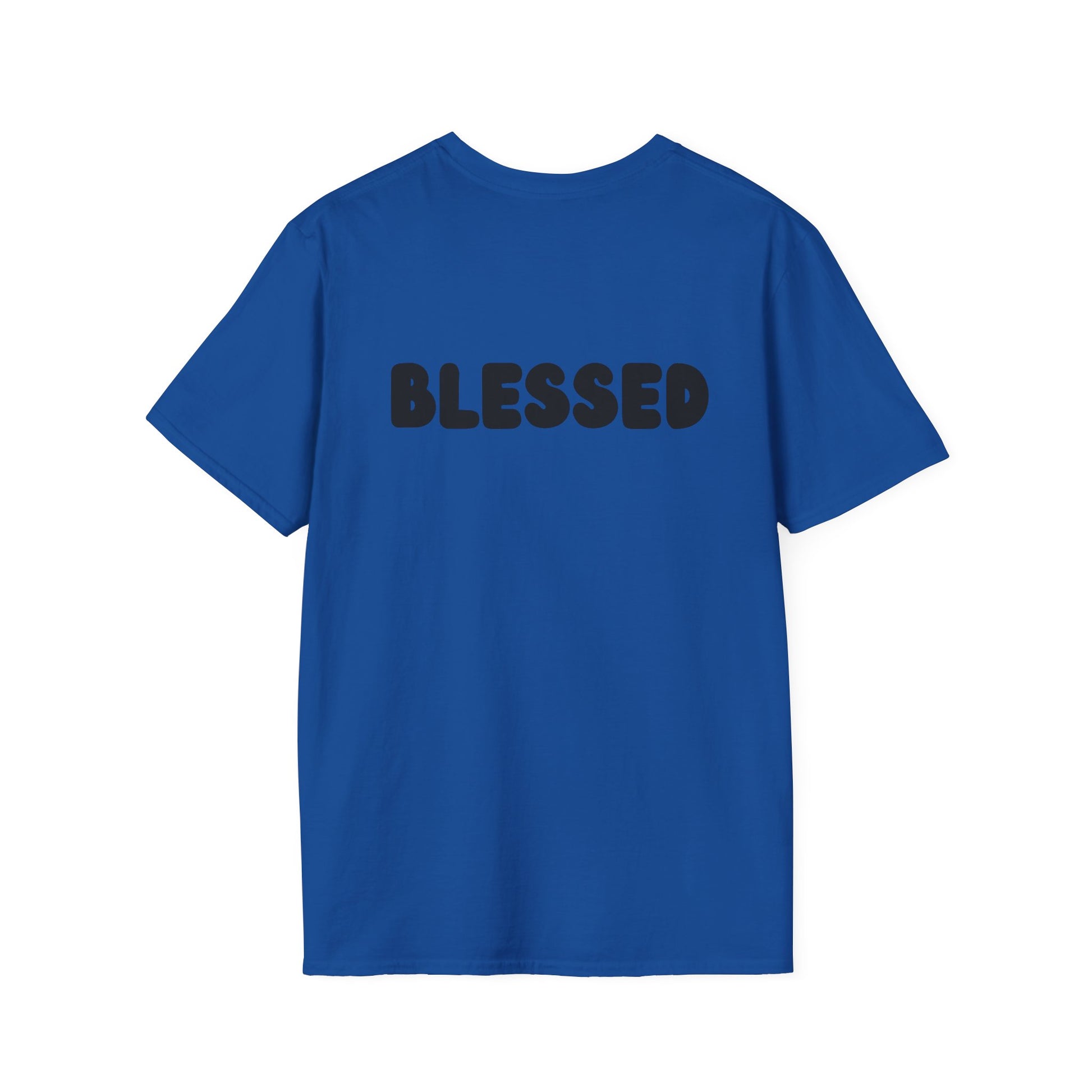 Faith-Inspired Unisex Softstyle T-Shirt - Blessed Graphic Tee, Comfortable Casual Wear for Everyday.