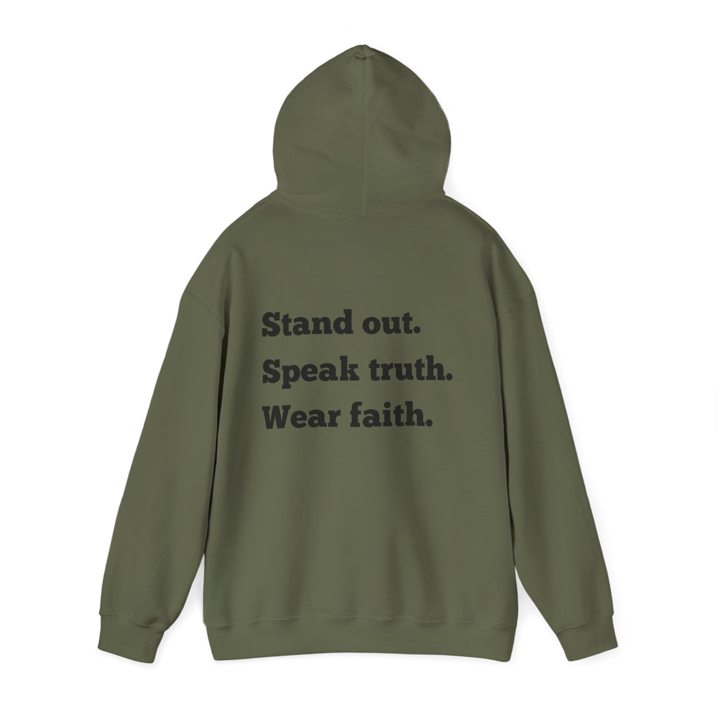 "Stand out" Faith-Inspired Hoodie: Stand Out, Speak Truth, Wear Faith | Unisex Sweatshirt for Inspirational Living, Gifts, Comfortable Style, [...]