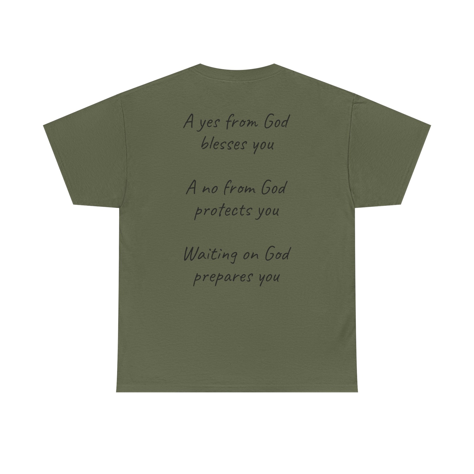 "A yes from God blesses you" Discover Life Unisex Heavy Cotton Tee - Inspirational Christian Shirt, Faith-Based Gift, Everyday Wear, Spiritual Apparel