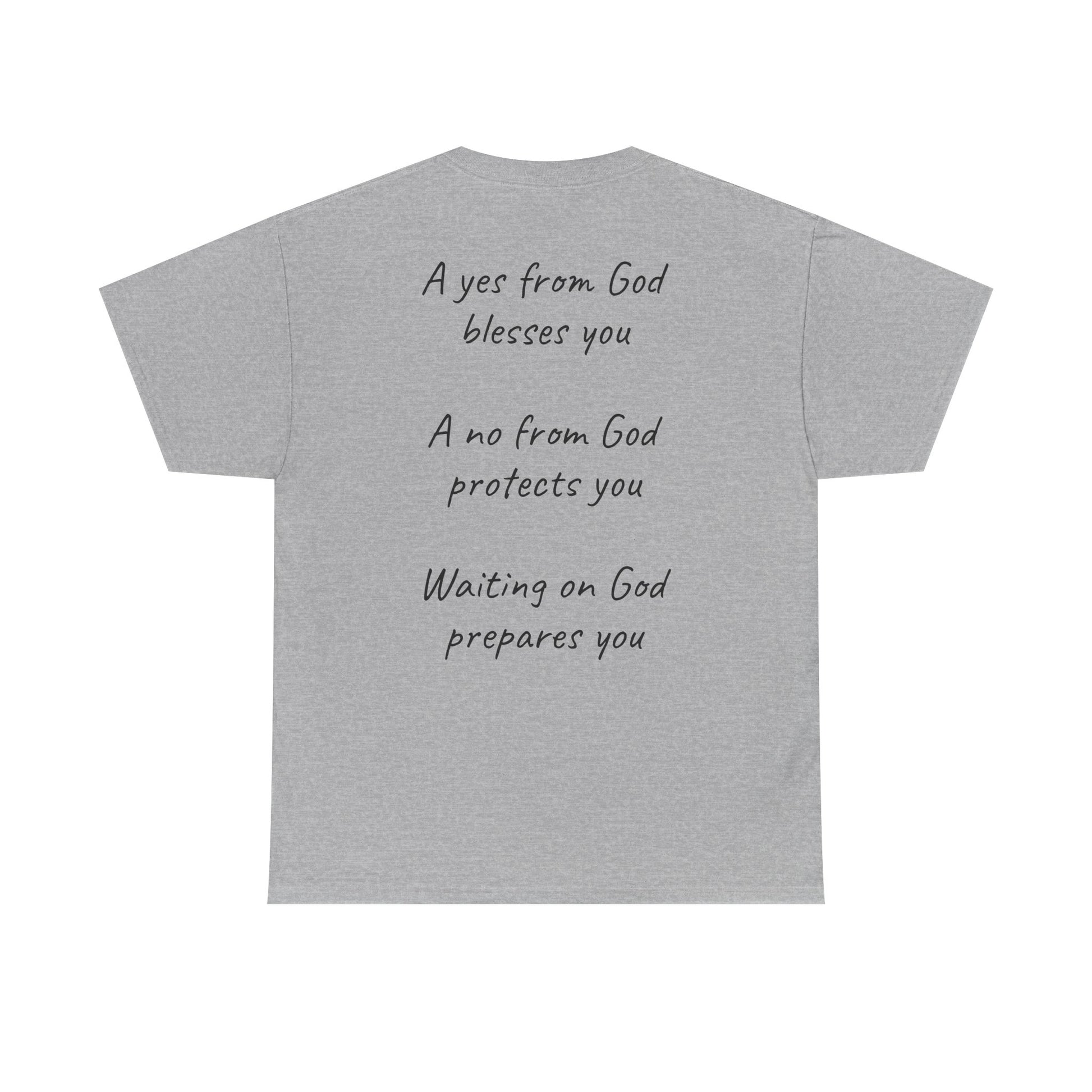 "A yes from God blesses you" Discover Life Unisex Heavy Cotton Tee - Inspirational Christian Shirt, Faith-Based Gift, Everyday Wear, Spiritual Apparel