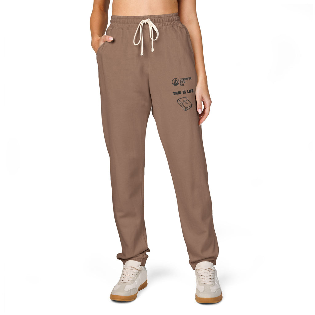 Cozy Garment-Dyed Fleece Sweatpants | Unisex Lounge Pants for Relaxation, Casual Wear, Home Comfort, Gift Idea