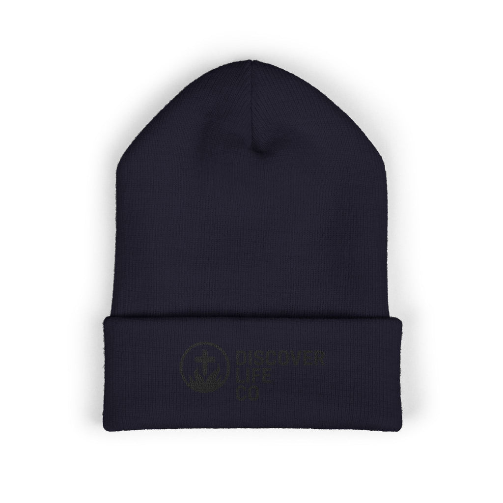 "Discover Life Co"  Embroidered Cuffed Beanie