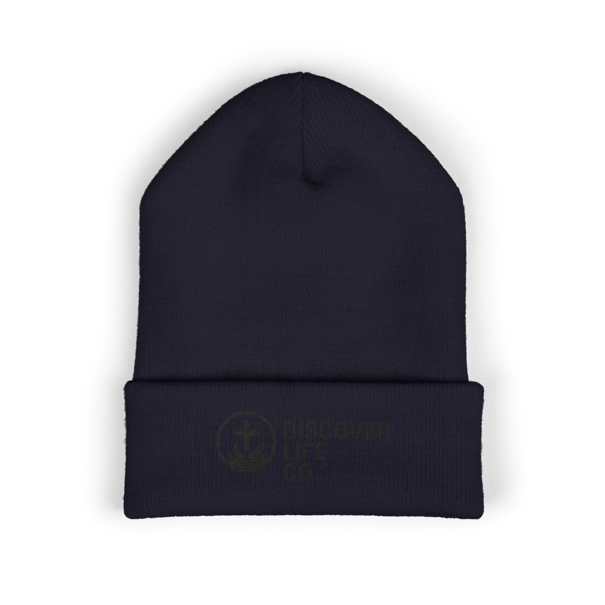 "Discover Life Co"  Embroidered Cuffed Beanie