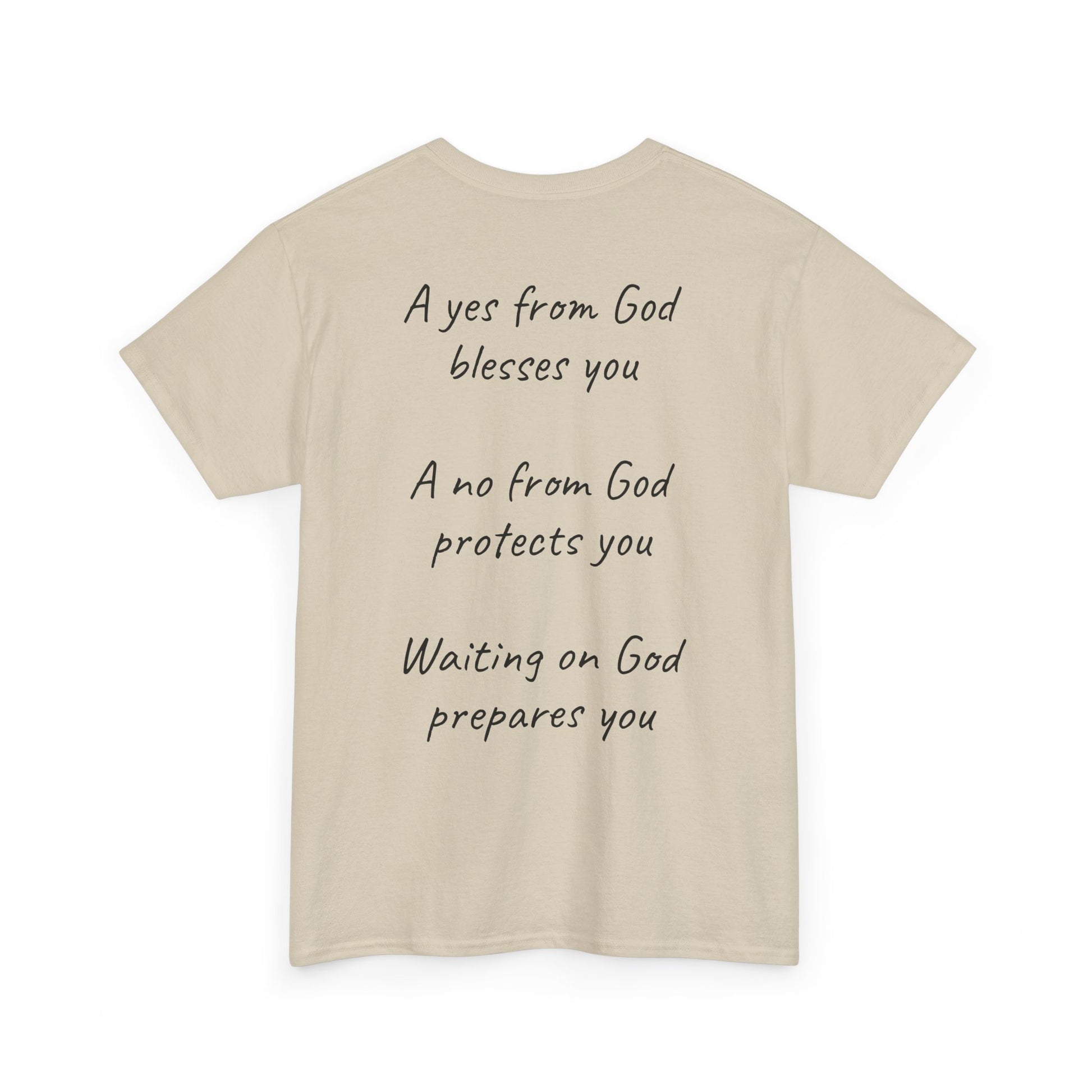 "A yes from God blesses you" Discover Life Unisex Heavy Cotton Tee - Inspirational Christian Shirt, Faith-Based Gift, Everyday Wear, Spiritual Apparel