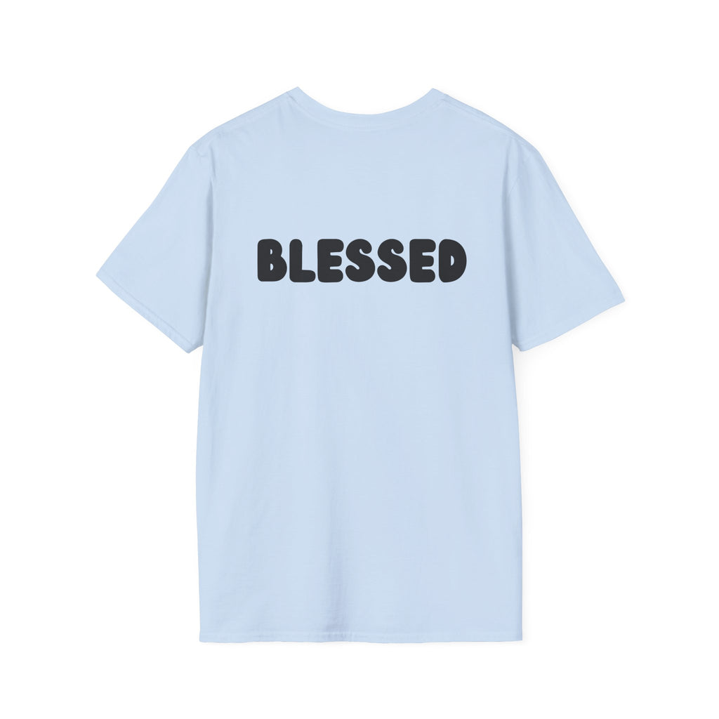 Faith-Inspired Unisex Softstyle T-Shirt - Blessed Graphic Tee, Comfortable Casual Wear for Everyday.