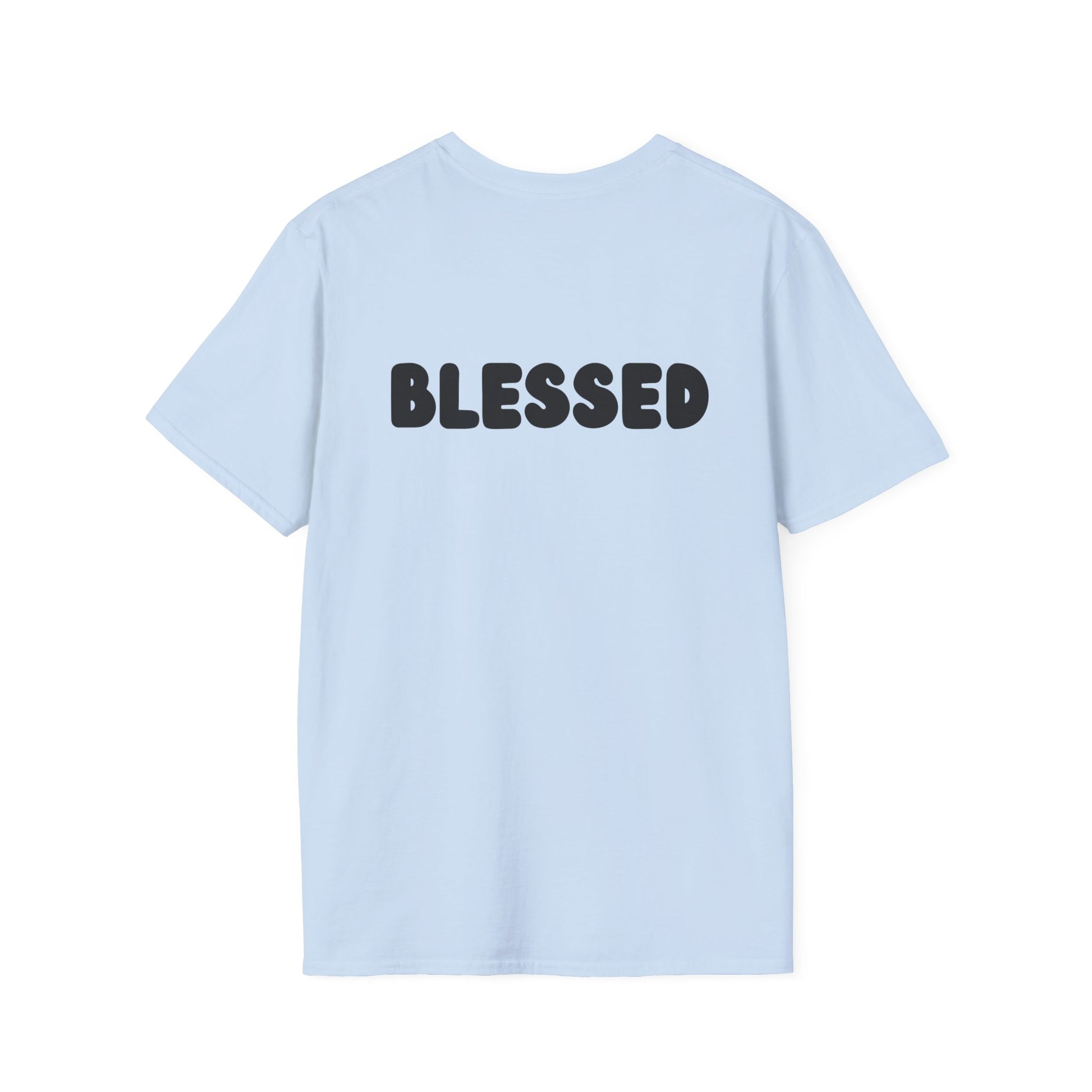 Faith-Inspired Unisex Softstyle T-Shirt - Blessed Graphic Tee, Comfortable Casual Wear for Everyday.