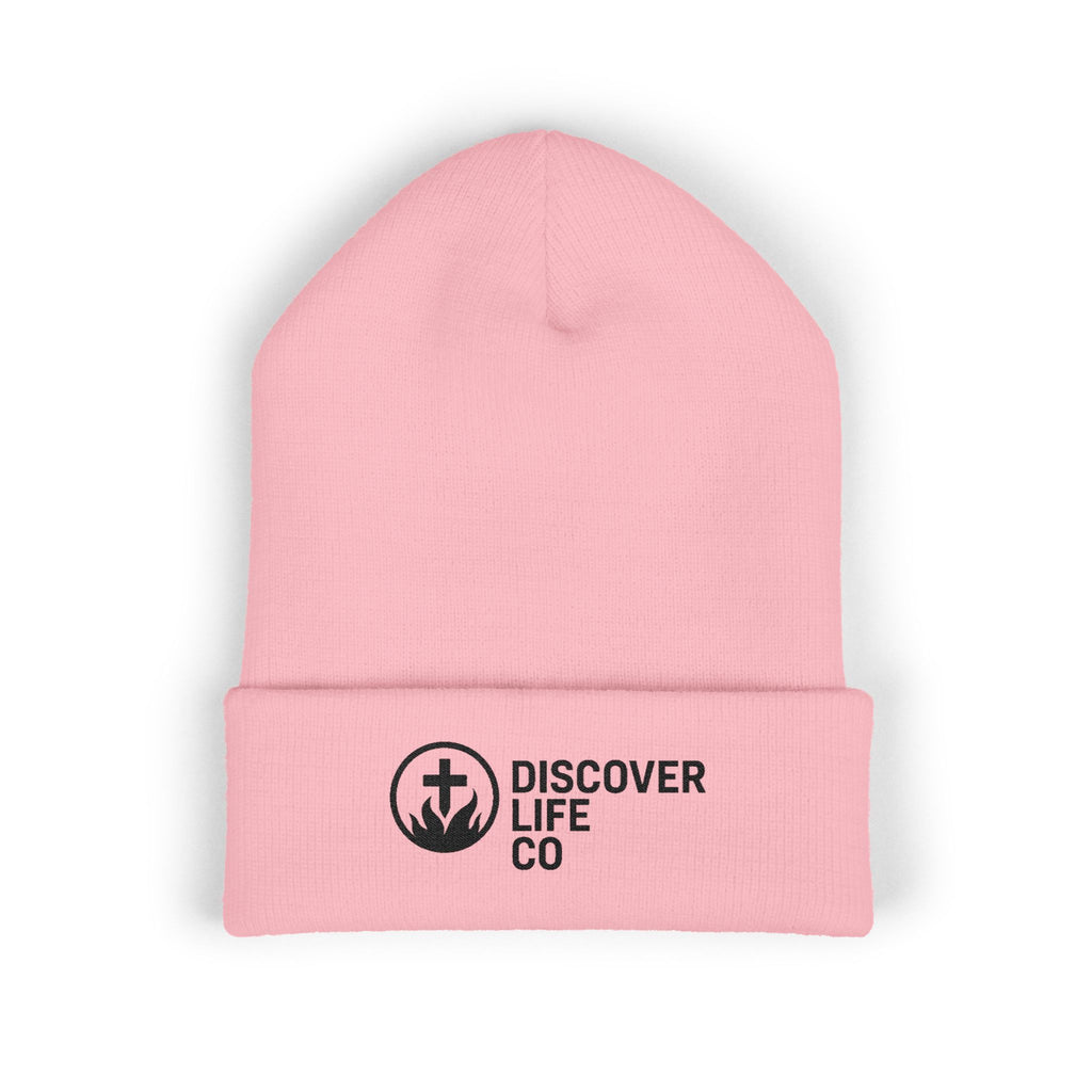 "Discover Life Co"  Embroidered Cuffed Beanie