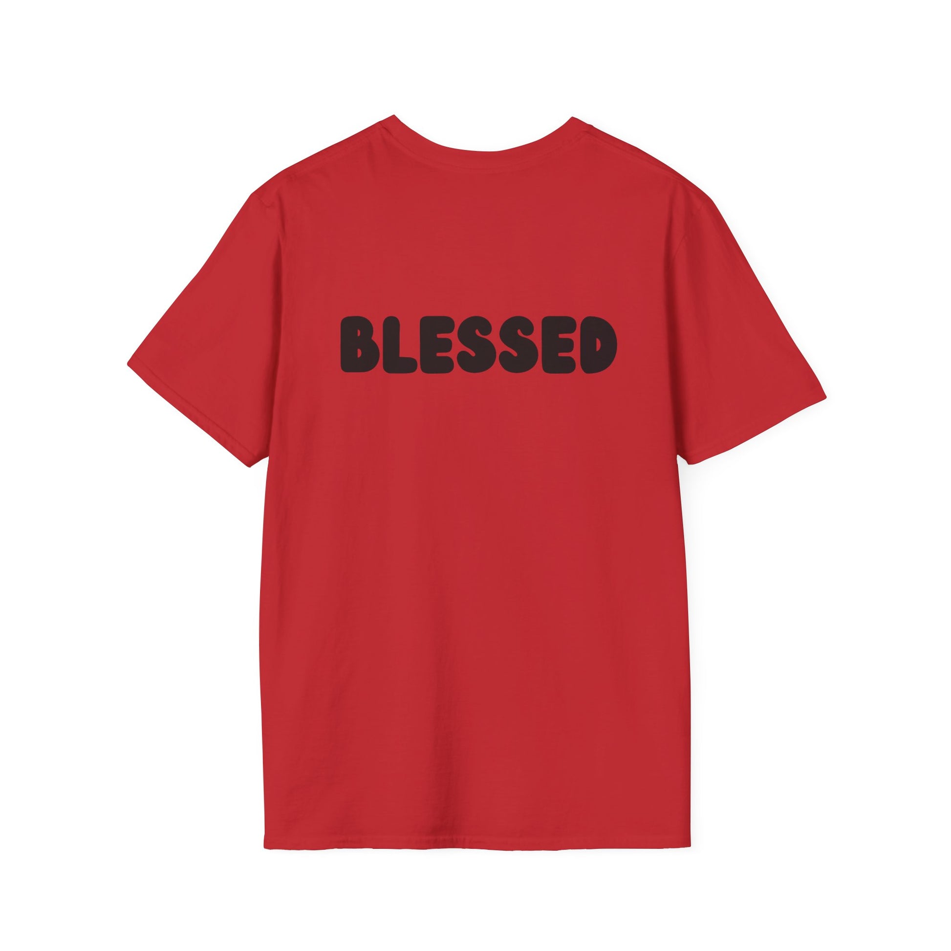 Faith-Inspired Unisex Softstyle T-Shirt - Blessed Graphic Tee, Comfortable Casual Wear for Everyday.
