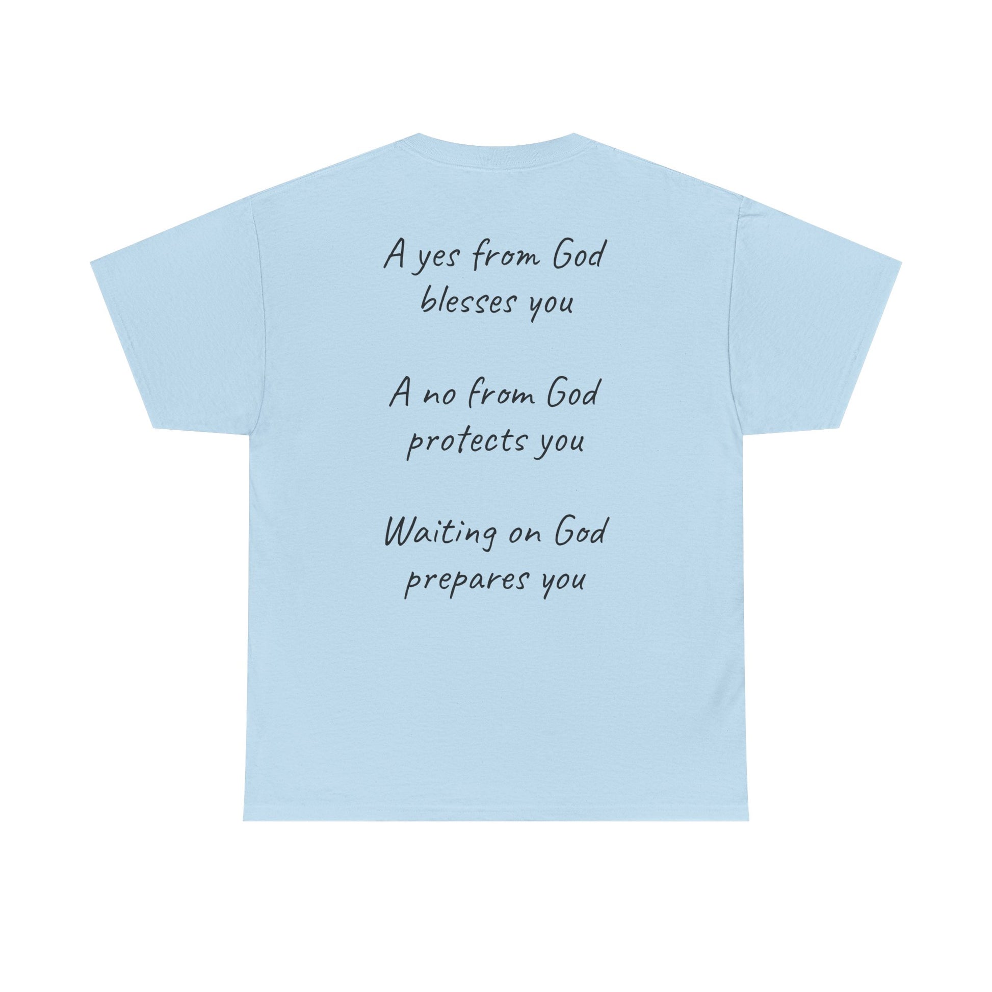 "A yes from God blesses you" Discover Life Unisex Heavy Cotton Tee - Inspirational Christian Shirt, Faith-Based Gift, Everyday Wear, Spiritual Apparel
