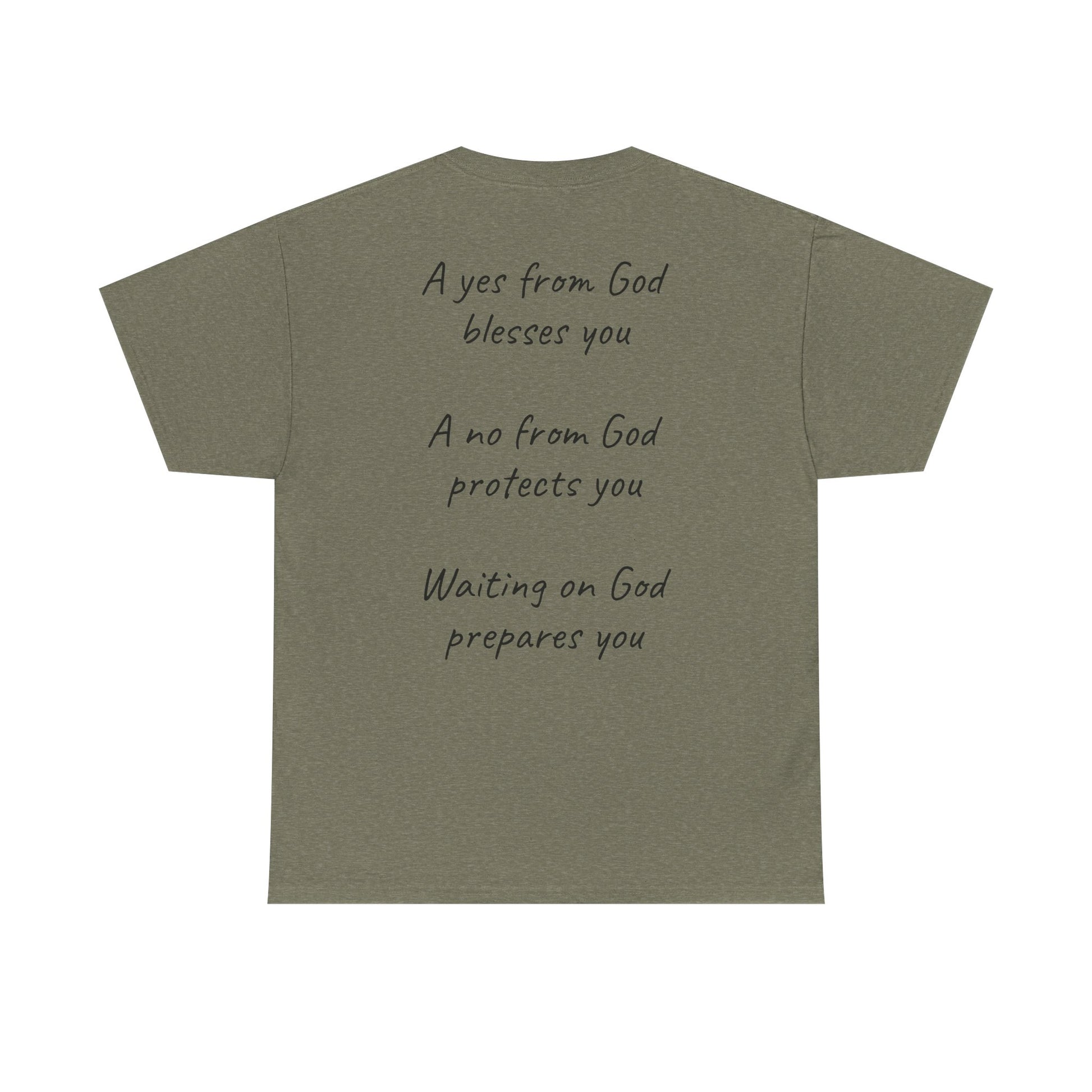 "A yes from God blesses you" Discover Life Unisex Heavy Cotton Tee - Inspirational Christian Shirt, Faith-Based Gift, Everyday Wear, Spiritual Apparel