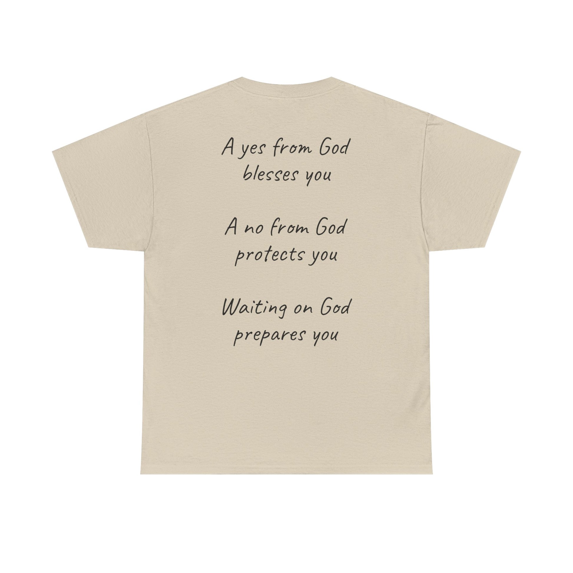 "A yes from God blesses you" Discover Life Unisex Heavy Cotton Tee - Inspirational Christian Shirt, Faith-Based Gift, Everyday Wear, Spiritual Apparel