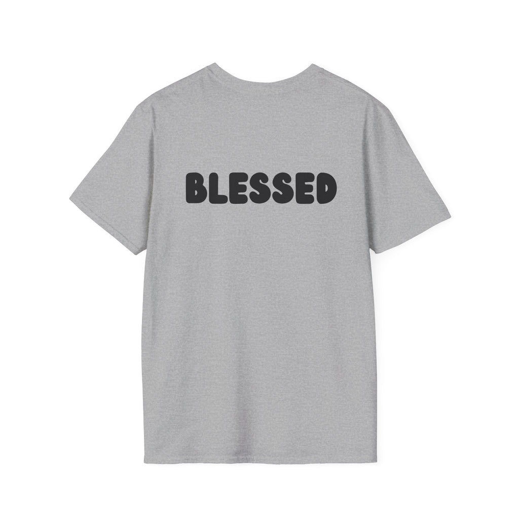 Faith-Inspired Unisex Softstyle T-Shirt - Blessed Graphic Tee, Comfortable Casual Wear for Everyday.