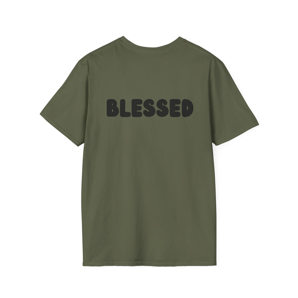Faith-Inspired Unisex Softstyle T-Shirt - Blessed Graphic Tee, Comfortable Casual Wear for Everyday.